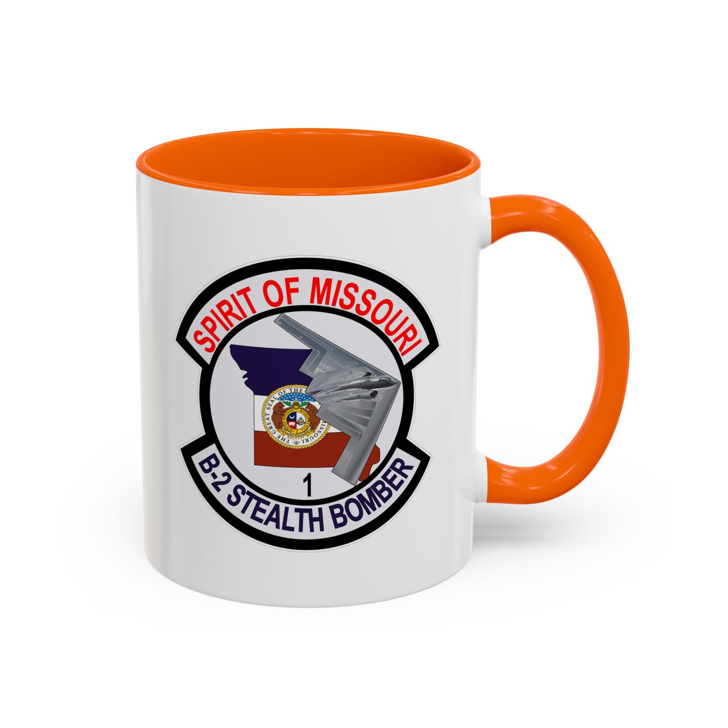 Accent Coffee Mug (11oz & 15oz) - USAF - B2 - Spirit of Missouri - Stealth Bomber wo Txt