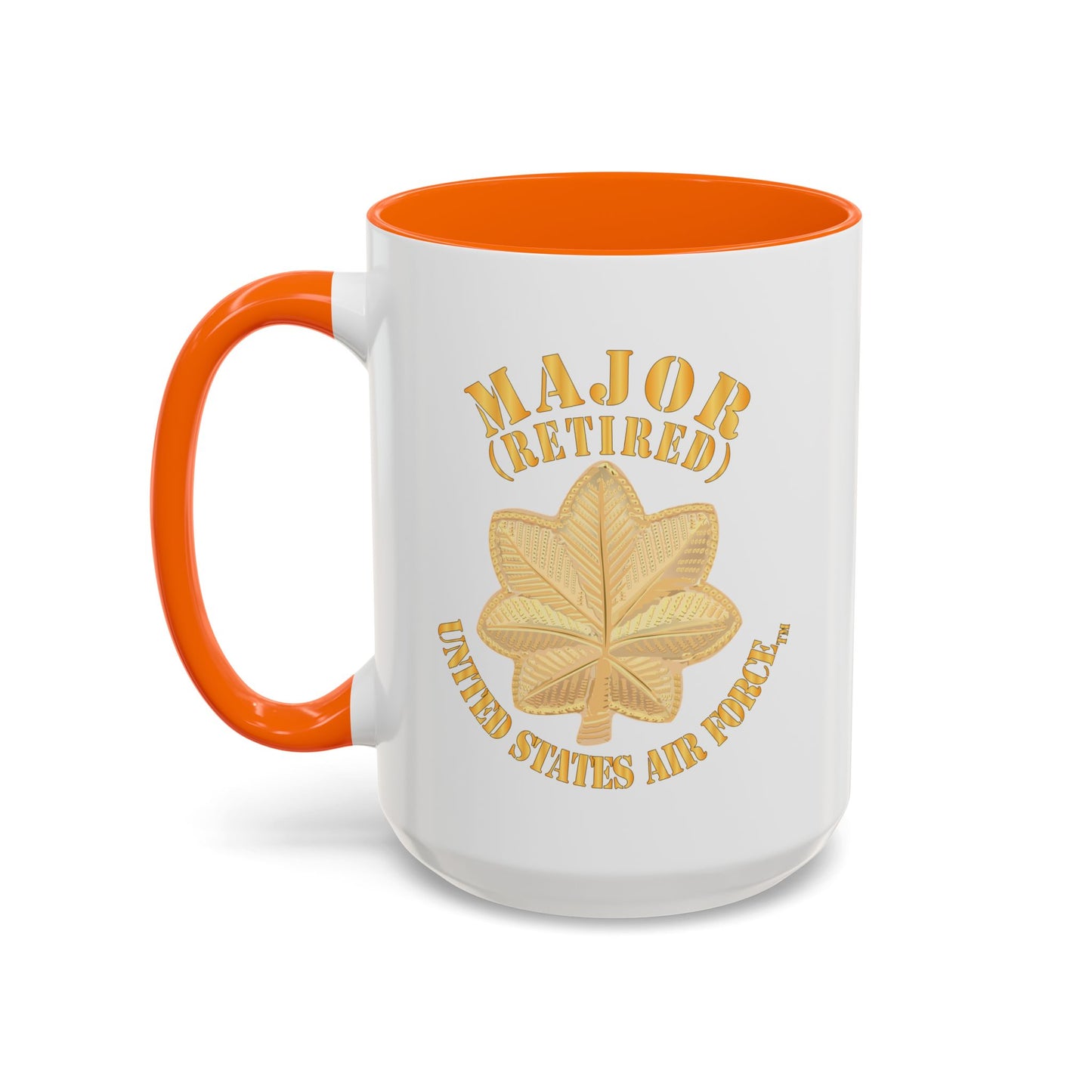 Accent Coffee Mug (11oz & 15oz) - USAF - Major - Retired X 300