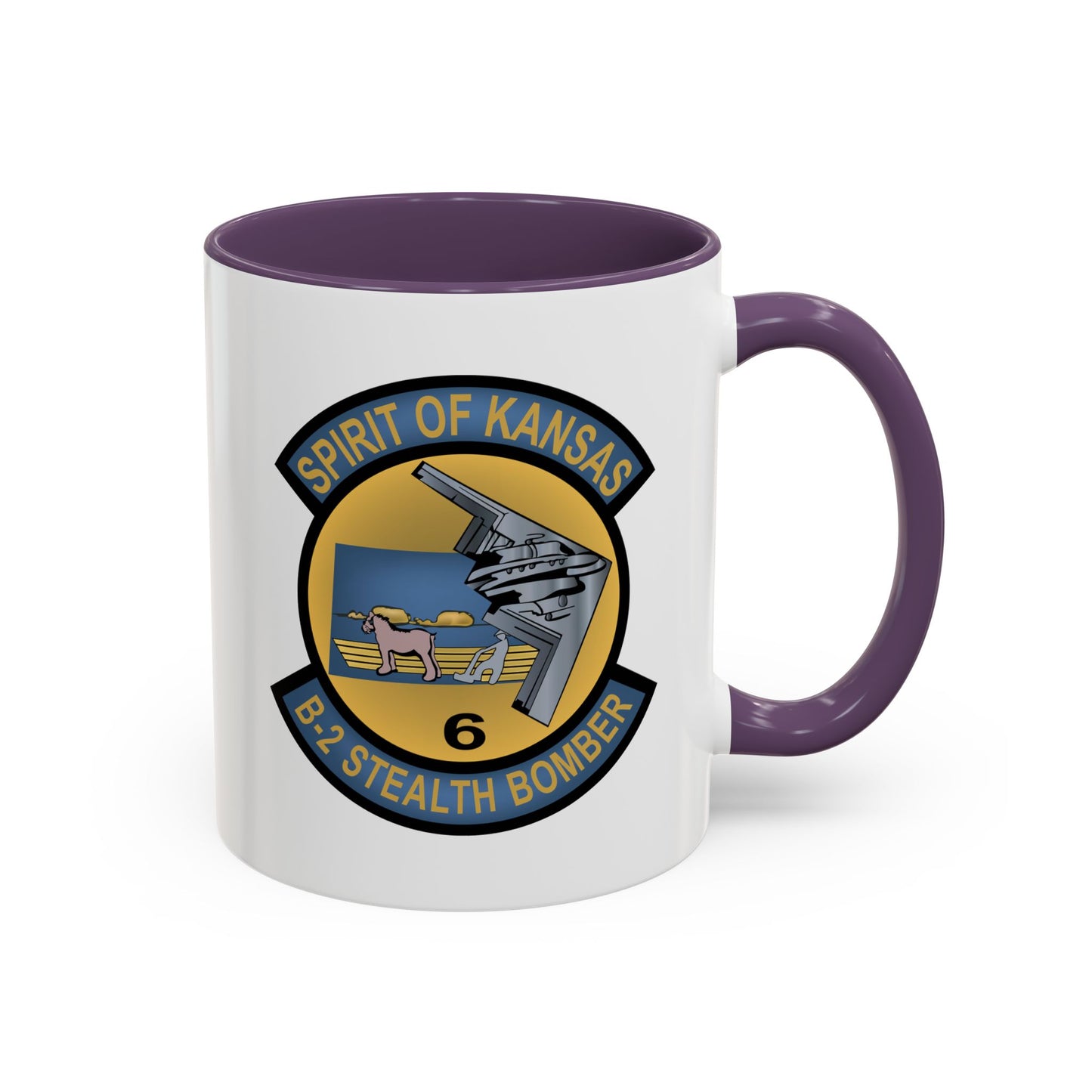 Accent Coffee Mug (11oz & 15oz) - USAF - B2 - Spirit of Kansas - Stealth Bomber wo txt X 300