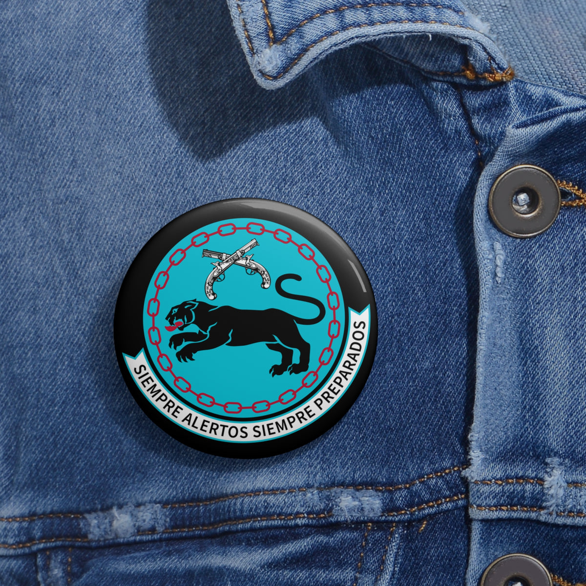 Custom Pin Button - USAF - 4th Security Forces Squadron wo txt