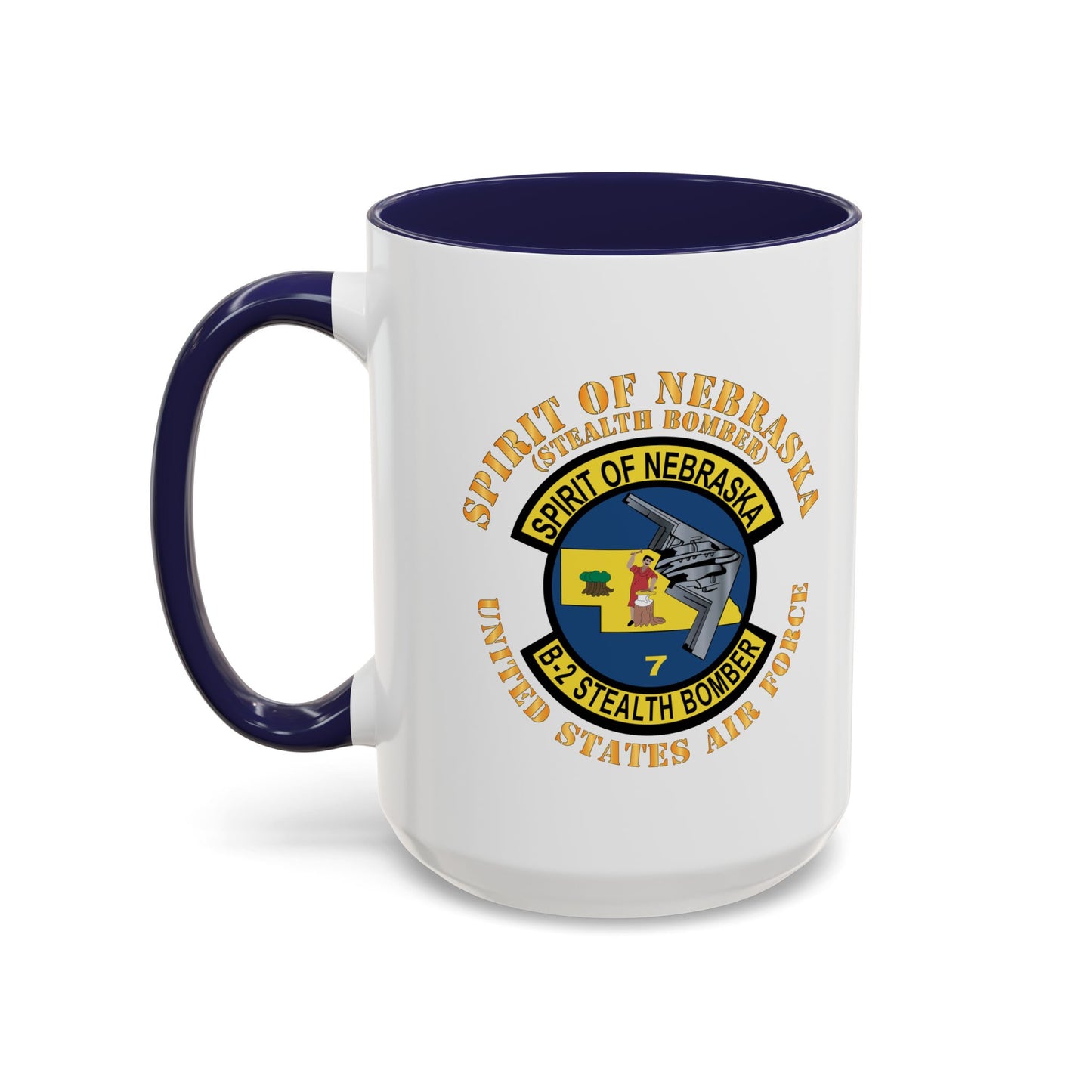 Accent Coffee Mug (11oz & 15oz) - USAF - B2 - Spirit of Nebraska - Stealth Bomber X 300