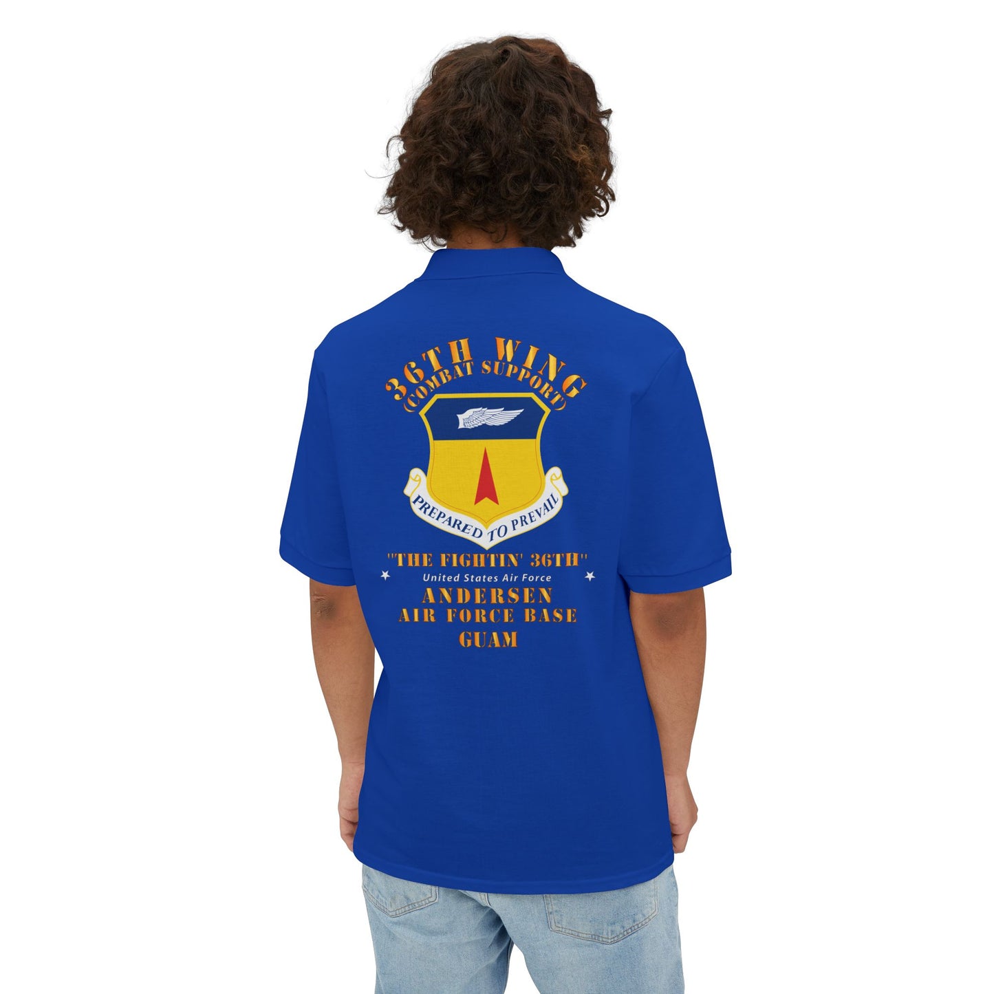 Men's Piqué Polo - USAF - 36th Wing - Anderson AFB - Guam