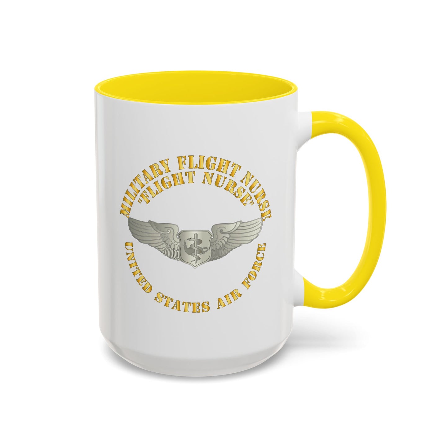 Accent Coffee Mug (11oz & 15oz) - USAF - Military Flight Nurse - Flight Nurse - Basic