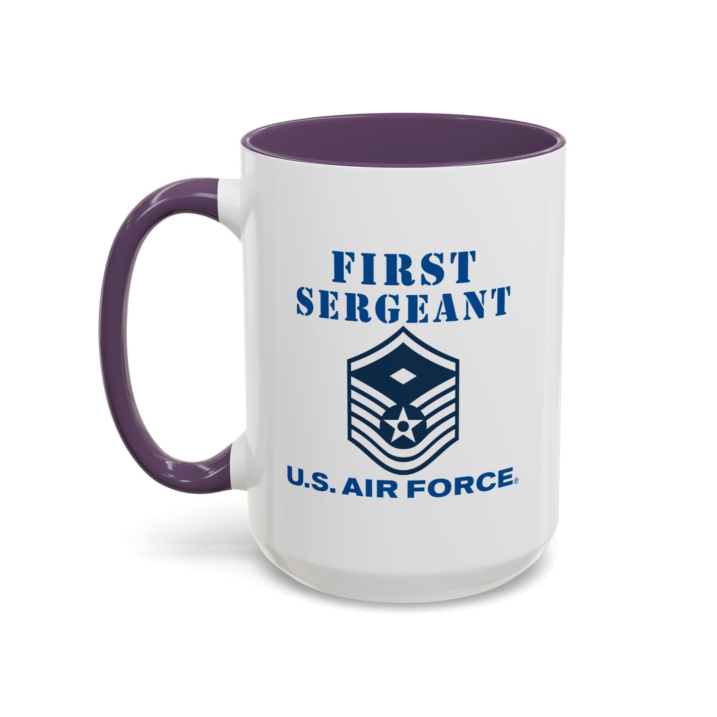Accent Coffee Mug (11oz & 15oz) - USAF - First Sergeant (E7b) - 2020 - US Air Force w Text X 300