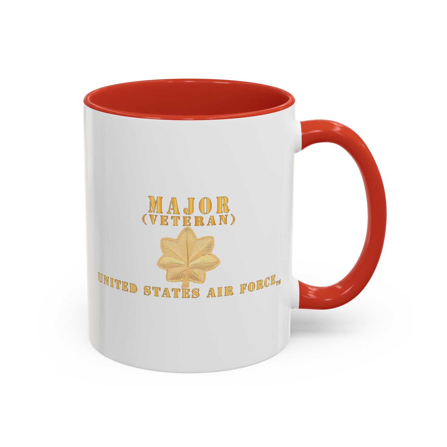 Accent Coffee Mug (11oz & 15oz) - USAF - Major - MAJ - Veteran X 300