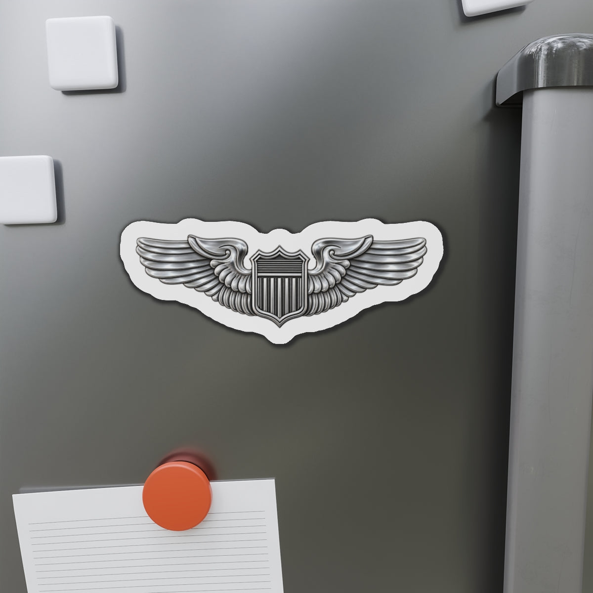 Die-Cut Magnet - USAF - Basic Pilot Badge wo Txt - 3D - Enhanced
