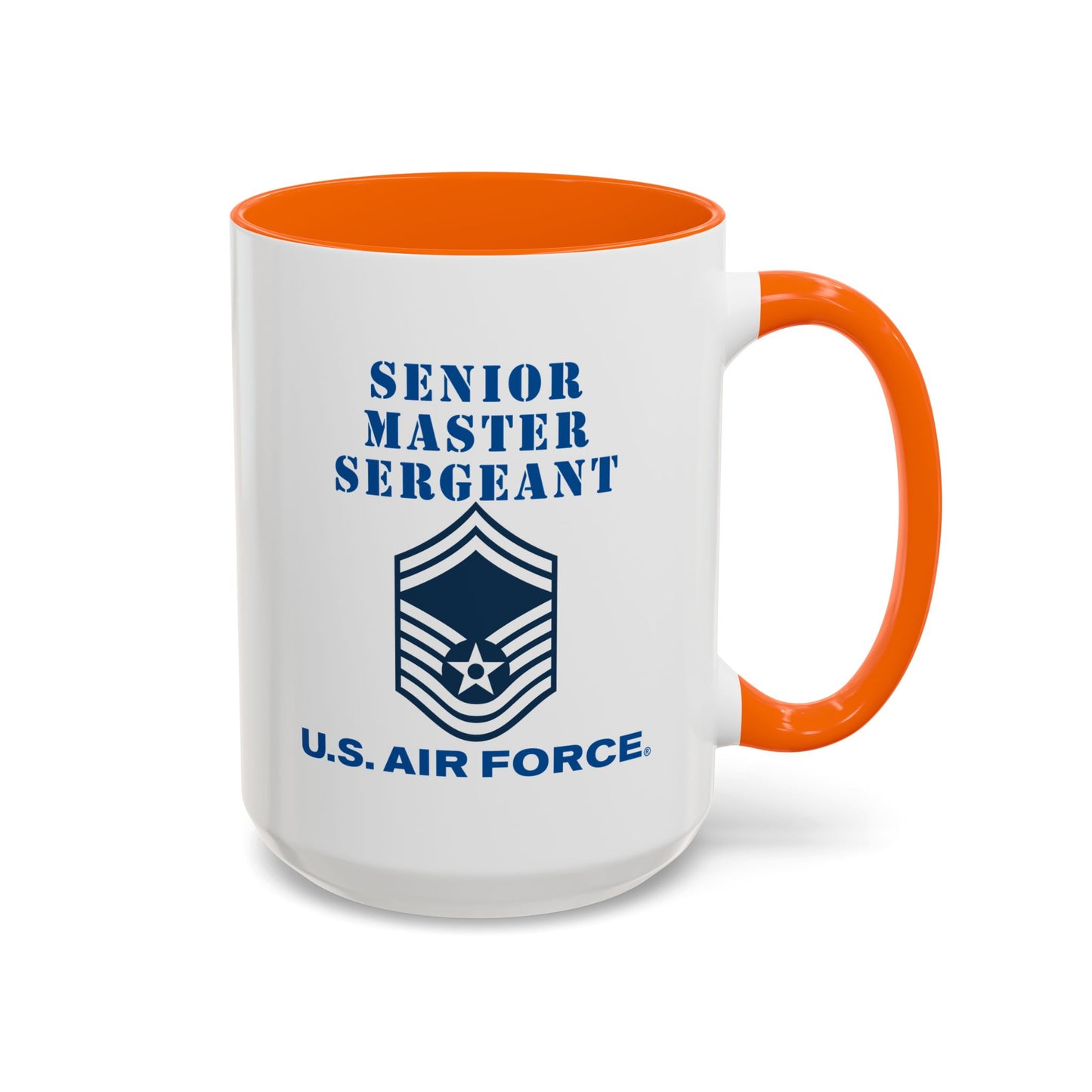 Accent Coffee Mug (11oz & 15oz) - USAF - Senior Master Sergeant (E8a) - 2020 - US Air Force w Text X 300