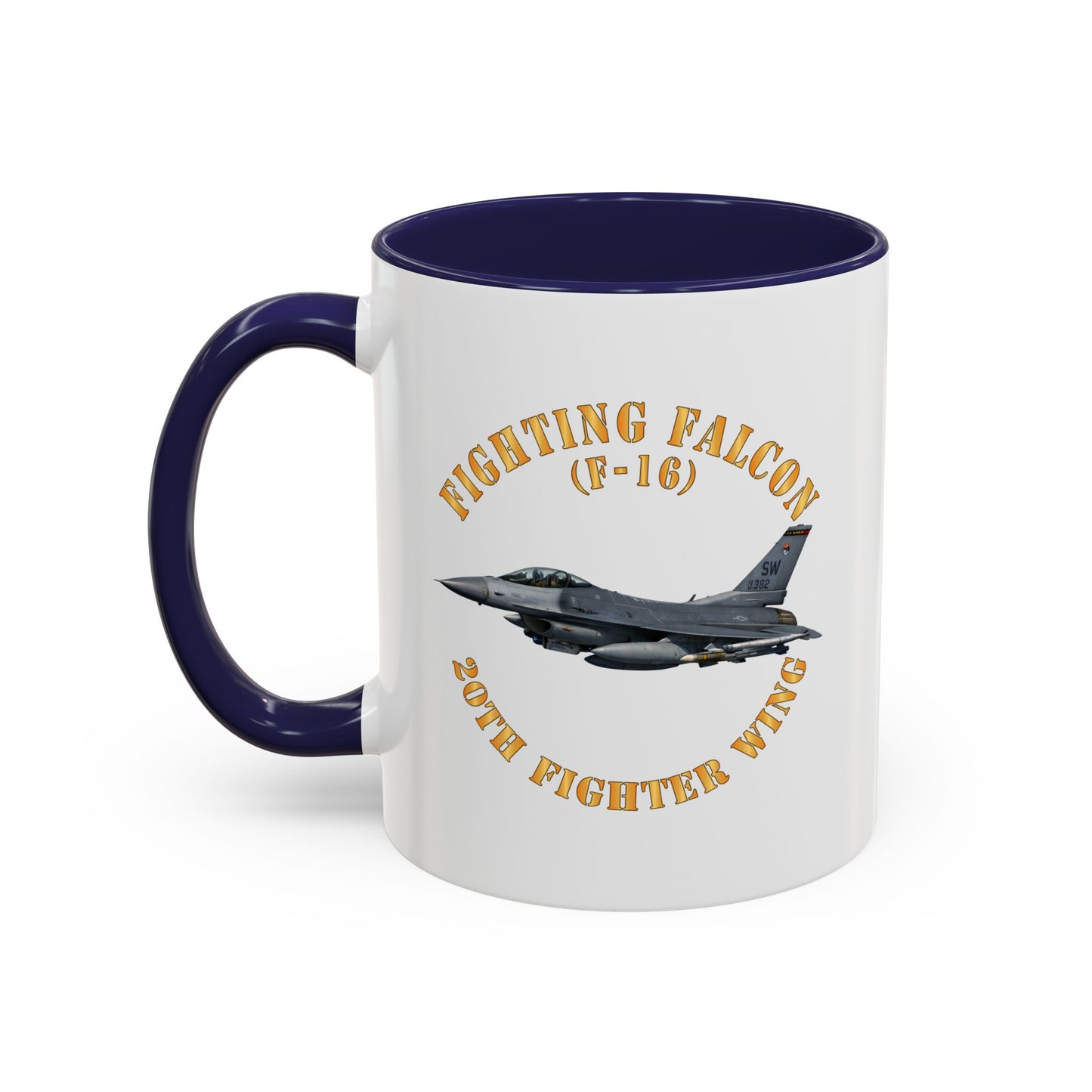 Accent Coffee Mug (11oz & 15oz) - USAF - F-16 Fighting Falcon - 20th Fighter Wing X 300