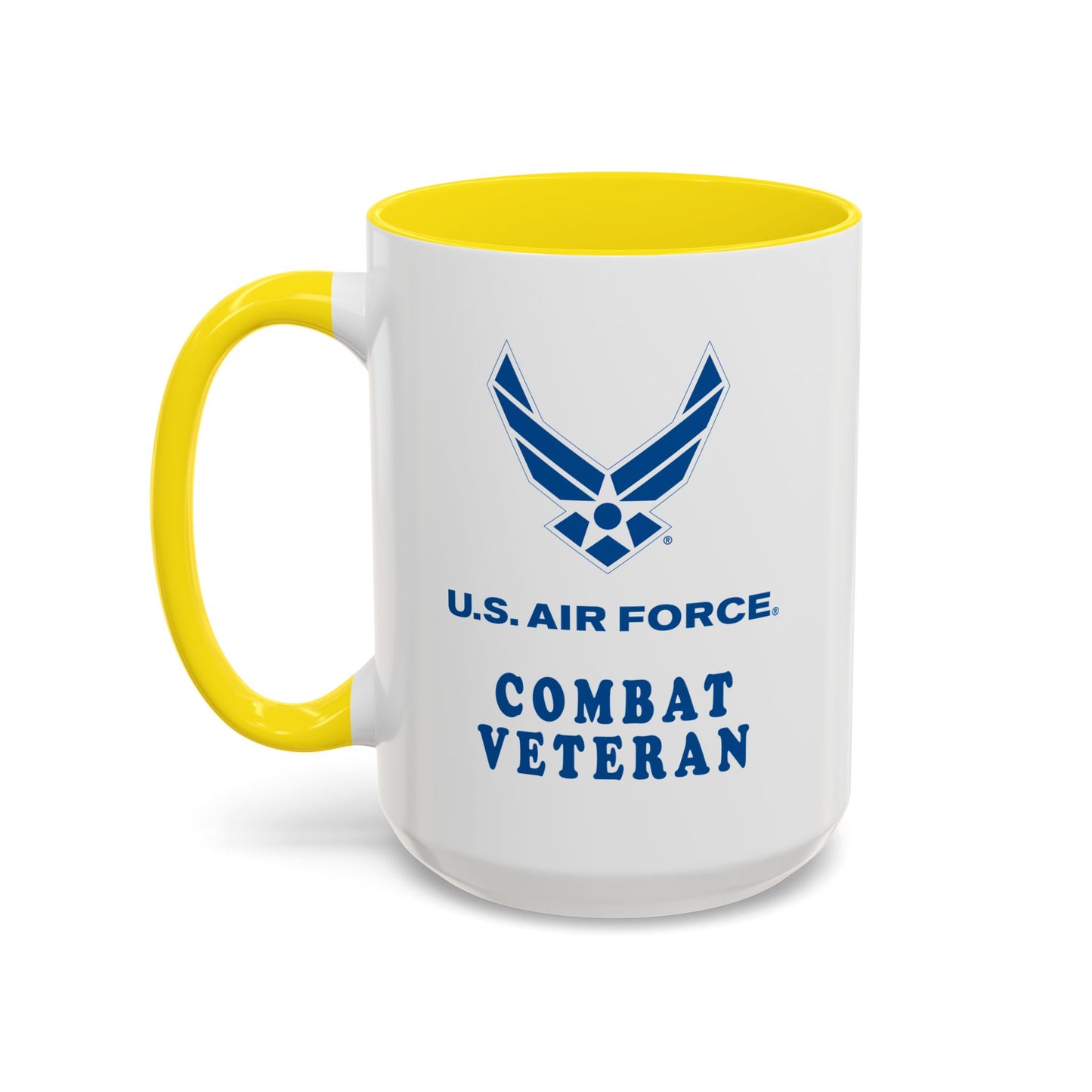 Accent Coffee Mug (11oz & 15oz) - USAF - Air Force - Combat Veteran X 300