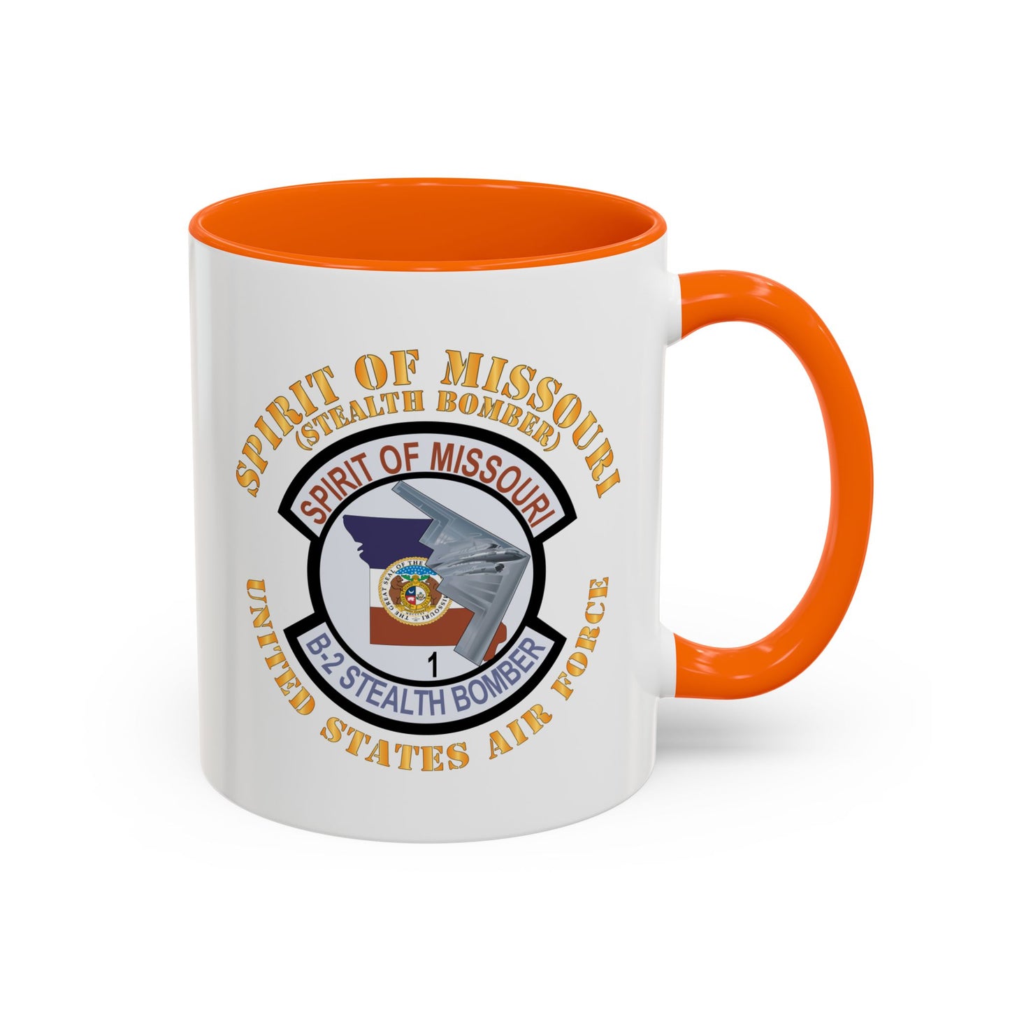 Accent Coffee Mug (11oz & 15oz) - USAF - B2 - Spirit of Missouri Stealth Bomber X 300