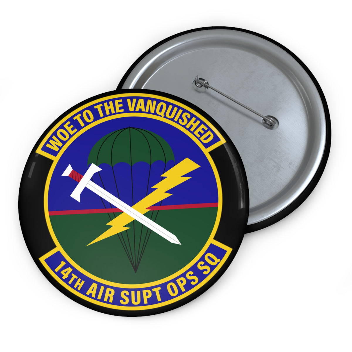 Custom Pin Button - USAF - 14th Air Support Operations Squadron wo txt