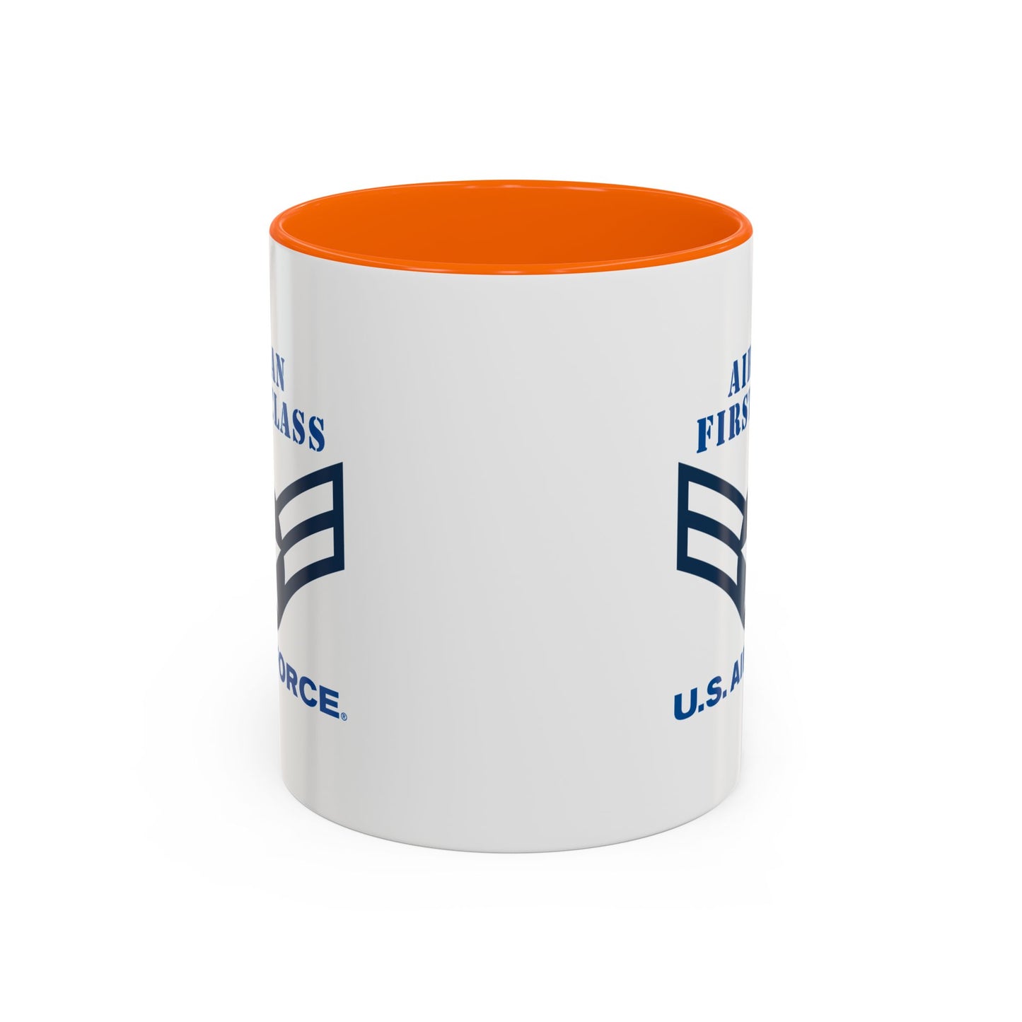 Accent Coffee Mug (11oz & 15oz) - USAF - Airman - First Class (E3) - 2020 - US Air Force w Text X 300