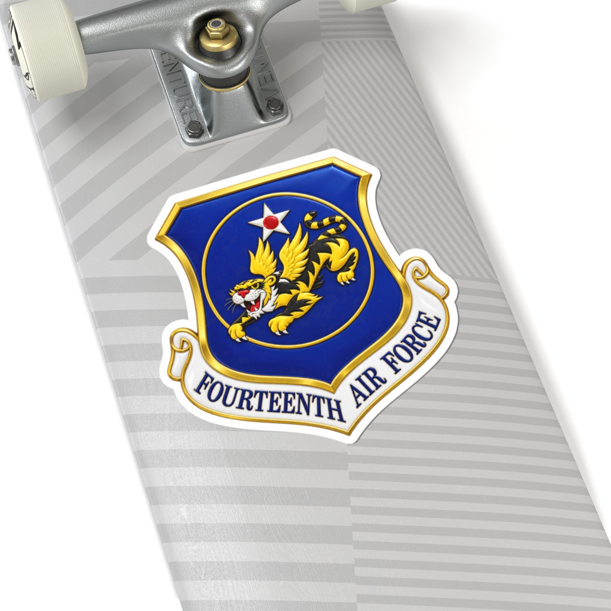 Kiss-Cut Stickers - USAF - 14th Air Force - Flying Tigers wo txt - 3D - Enhanced