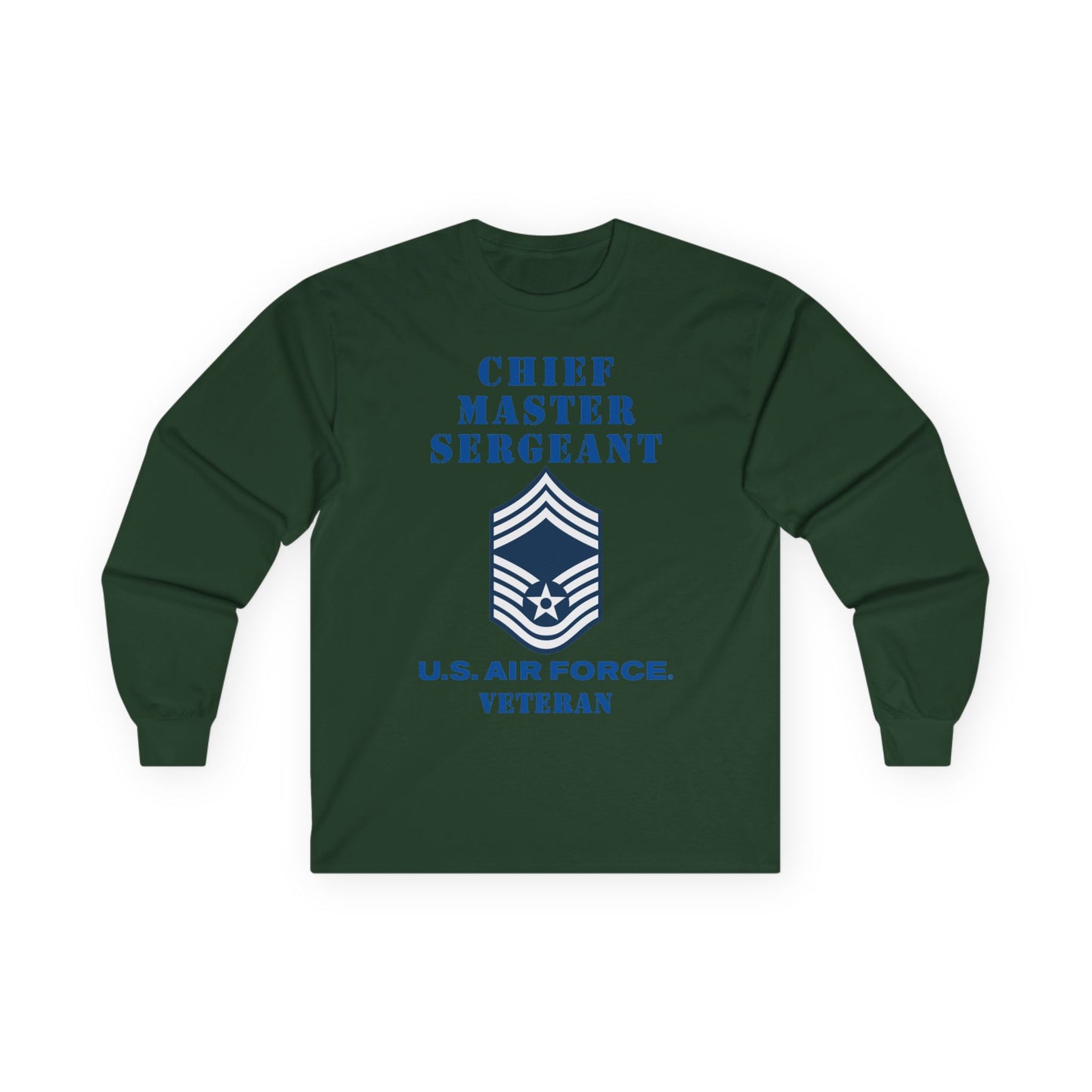 Unisex Ultra Cotton Long Sleeve Tee - USAF - Chief Master Sergeant (E9a) - 2020 - Veteran