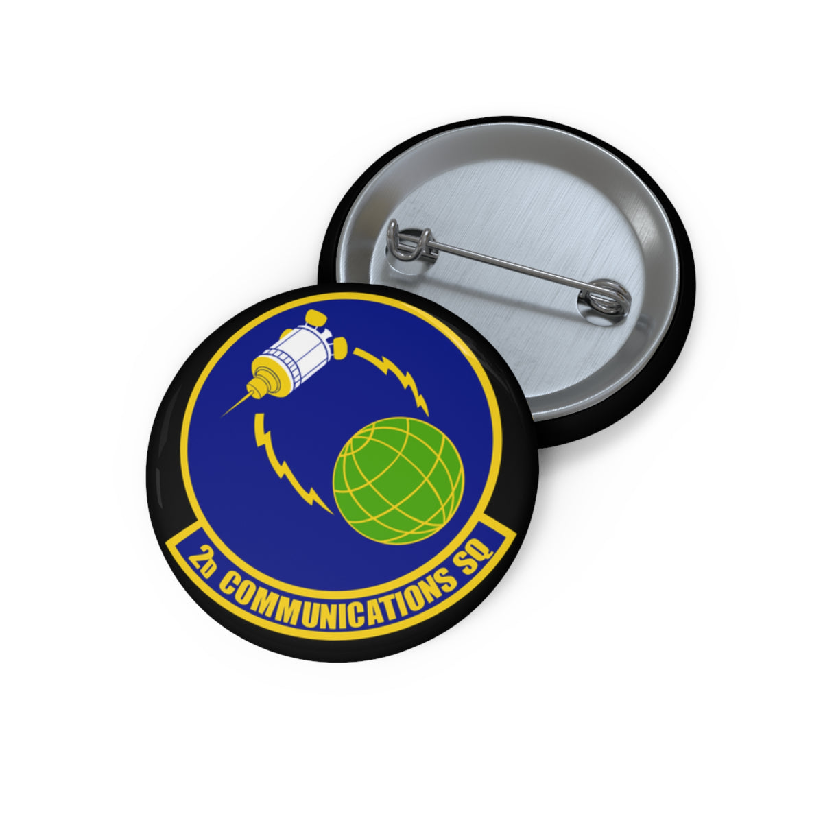 Custom Pin Button - USAF - 2d Communications Squadron wo txt