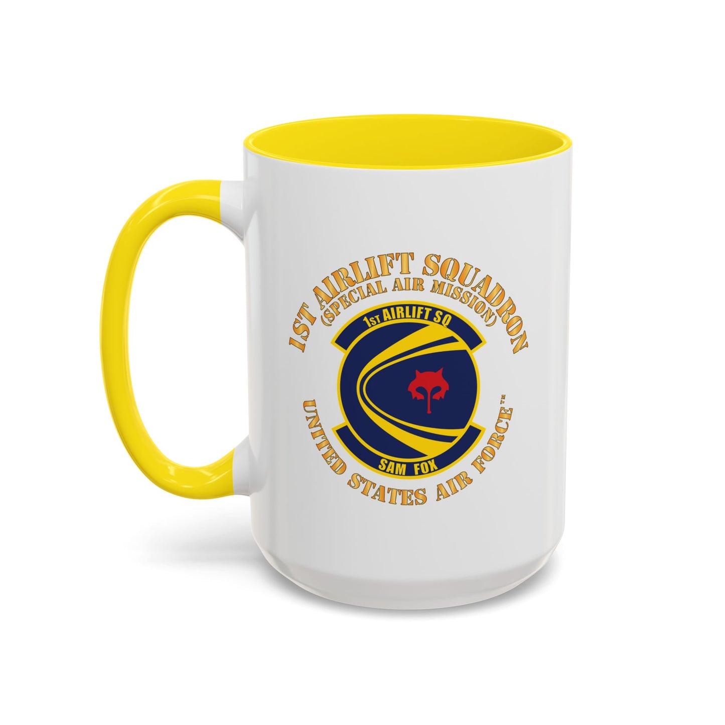 Accent Coffee Mug (11oz & 15oz) - USAF - 1st Airlift Squadron X 300