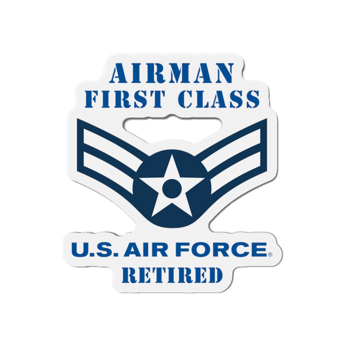 Die-Cut Magnet - USAF - Airman - First Class (E3) - 2020 - Retired