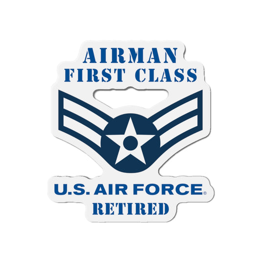 Die-Cut Magnet - USAF - Airman - First Class (E3) - 2020 - Retired
