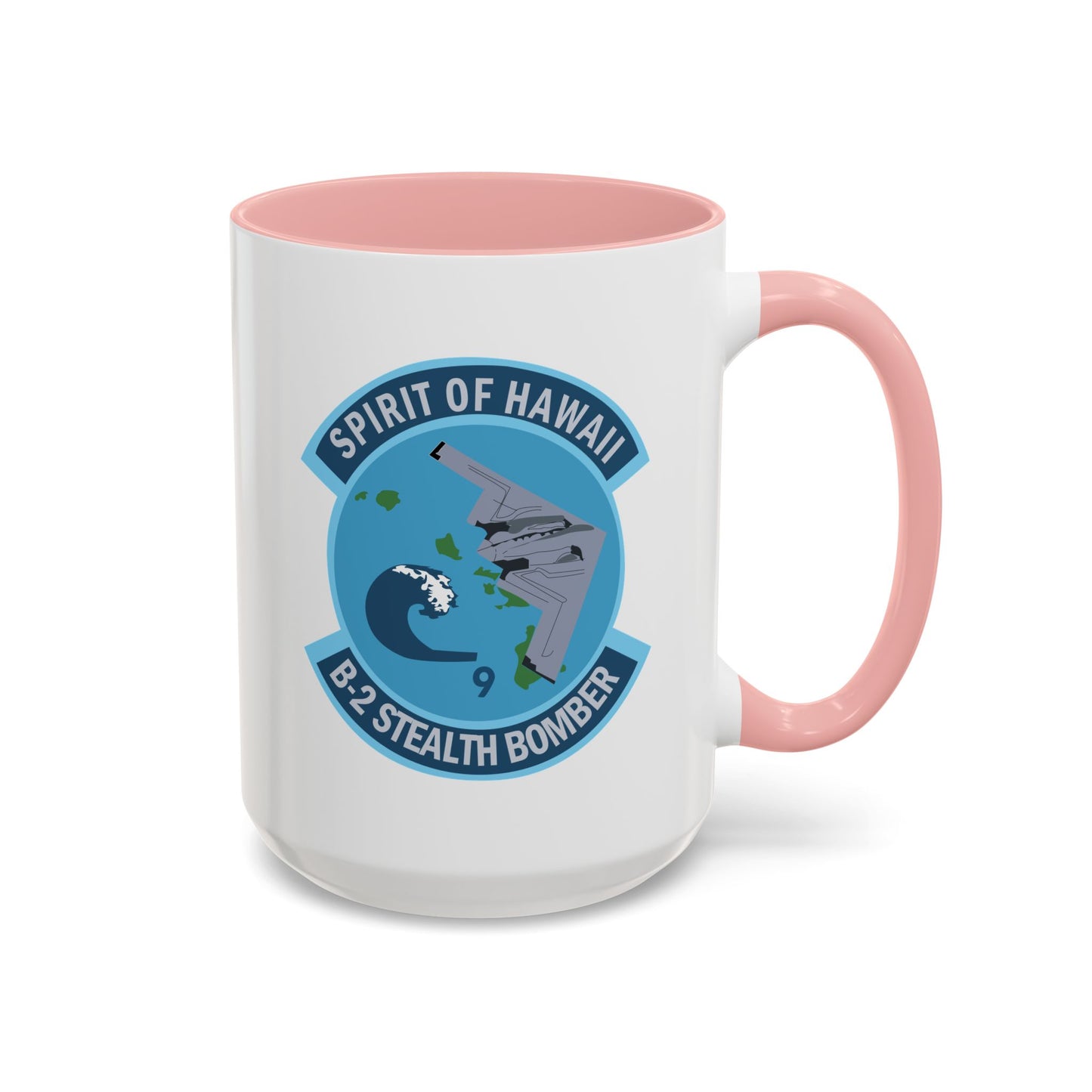 Accent Coffee Mug (11oz & 15oz) - USAF - B2 - Spirit of Hawaii - Stealth Bomber wo txt X 300