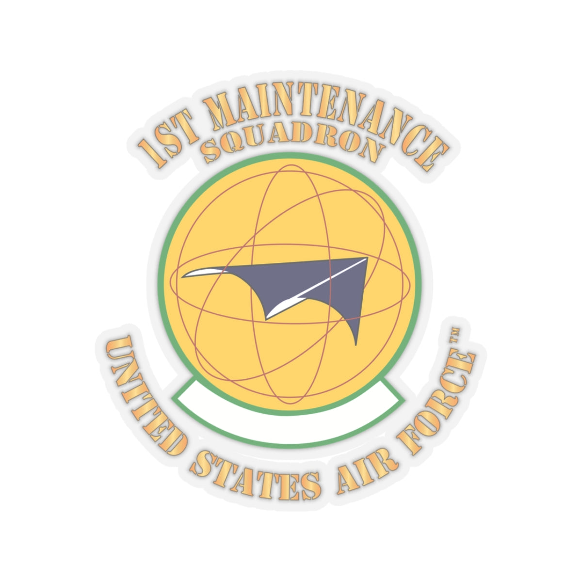 Kiss-Cut Stickers - USAF - 1st Maintenance Squadron X 300