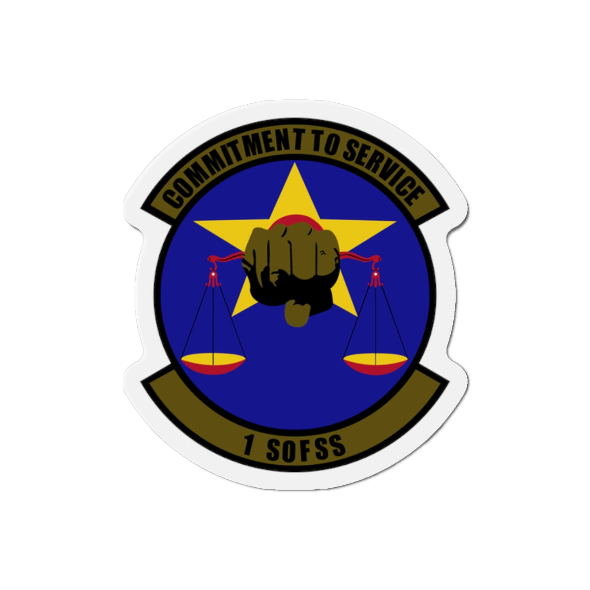 Die-Cut Magnet - USAF - 1st Special Operations Force Support Sq wo txt X 300