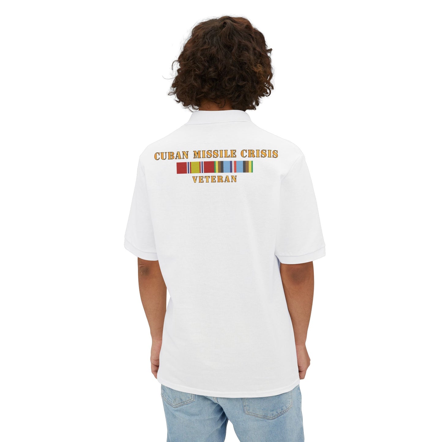 Men's Piqué Polo - USAF - Cuban Missile Crisis w AFEM COLD SVC X 300