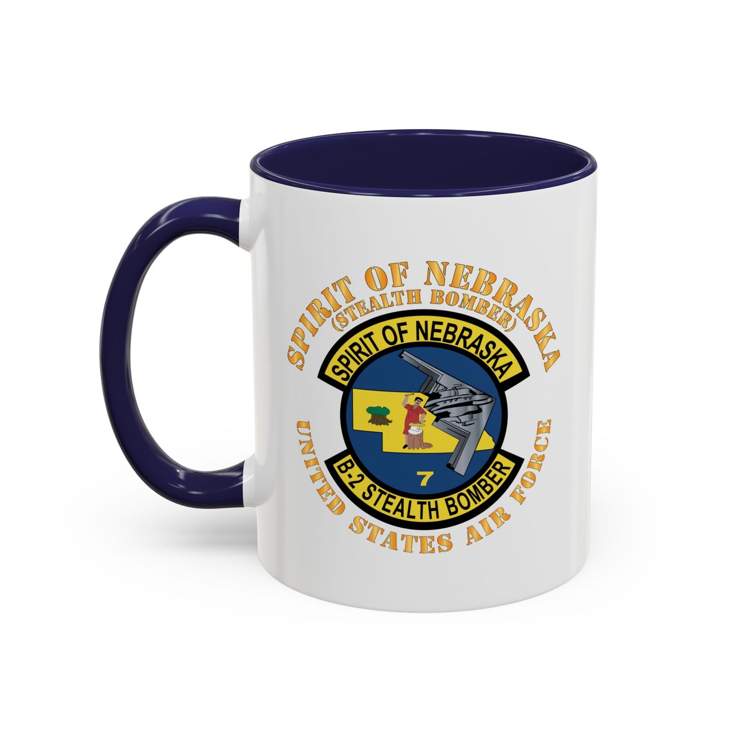 Accent Coffee Mug (11oz & 15oz) - USAF - B2 - Spirit of Nebraska - Stealth Bomber X 300