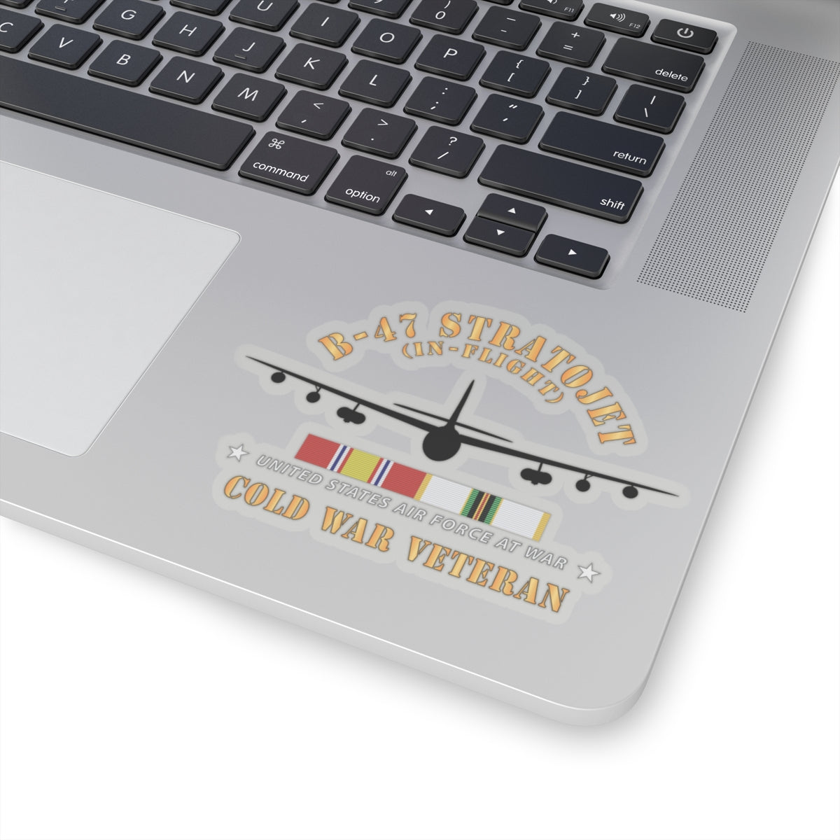 Kiss-Cut Stickers - USAF - B-47 Stratojet - In Flt - Silhouette - Cold War Veteran X 300