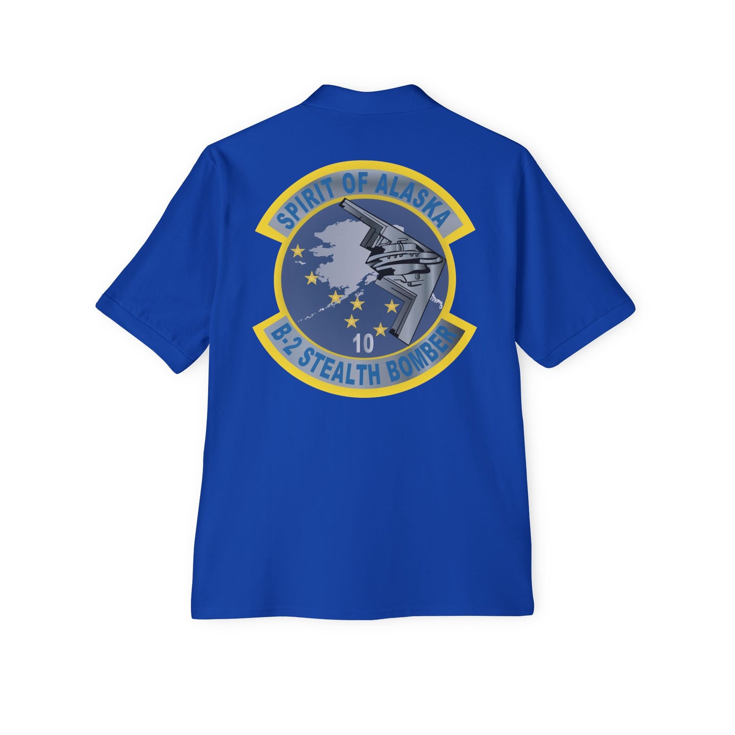 Men's Piqué Polo - USAF - B2 - Spirit of Alaska - Stealth Bomber wo txt X 300