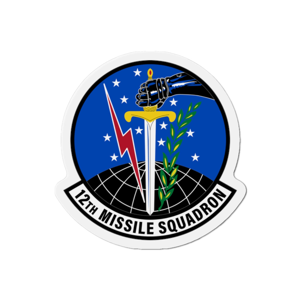 Die-Cut Magnet - USAF - 12th Missile Squadron wo txt