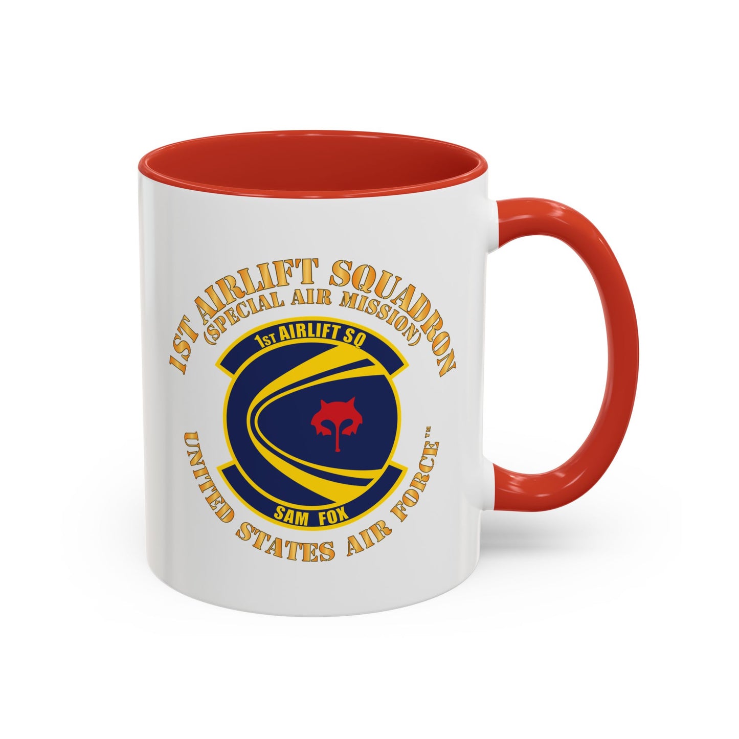 Accent Coffee Mug (11oz & 15oz) - USAF - 1st Airlift Squadron X 300