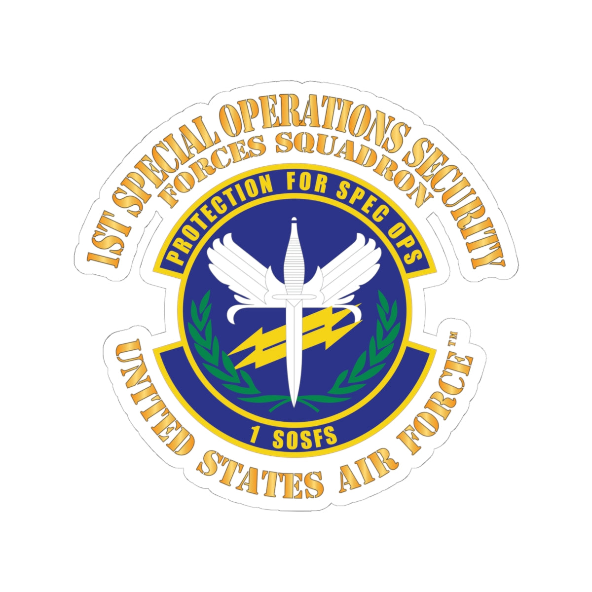 Kiss-Cut Stickers - USAF - 1st Special Operations Security Forces Squadron X 300
