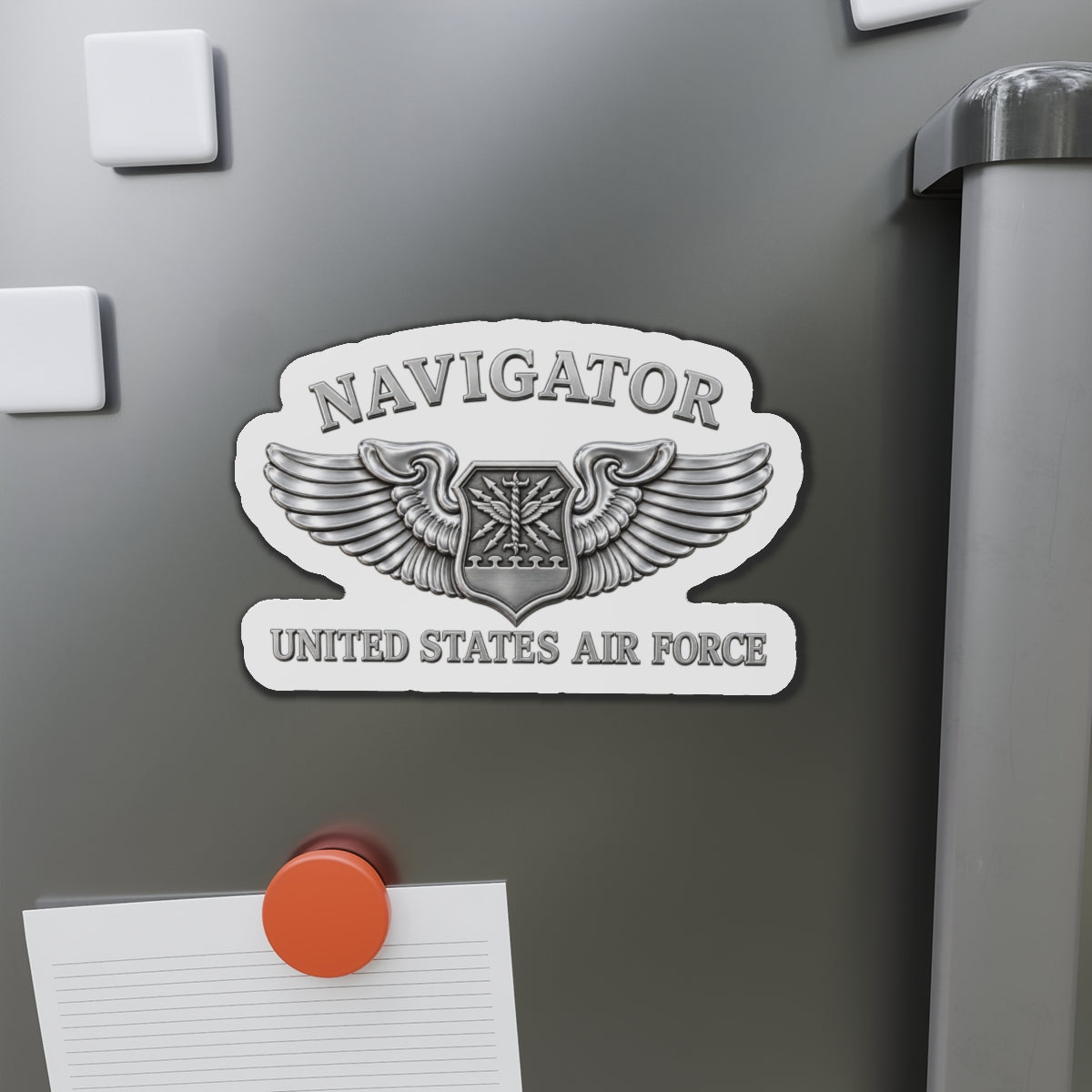 Die-Cut Magnet - USAF - Navigator Badge - United States Air Force - 3D - Enhanced