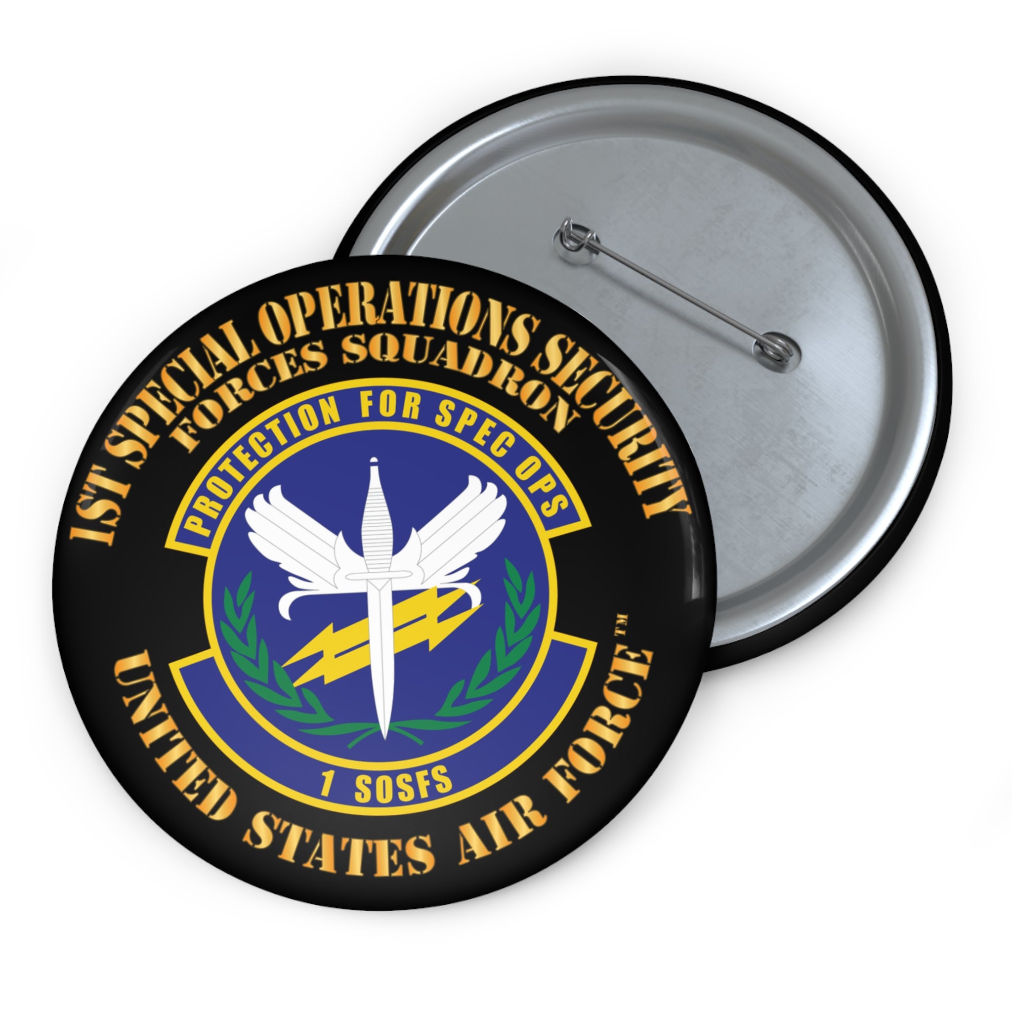 USAF 1st SOSFS Pin Button | Air Force Stickers Plus