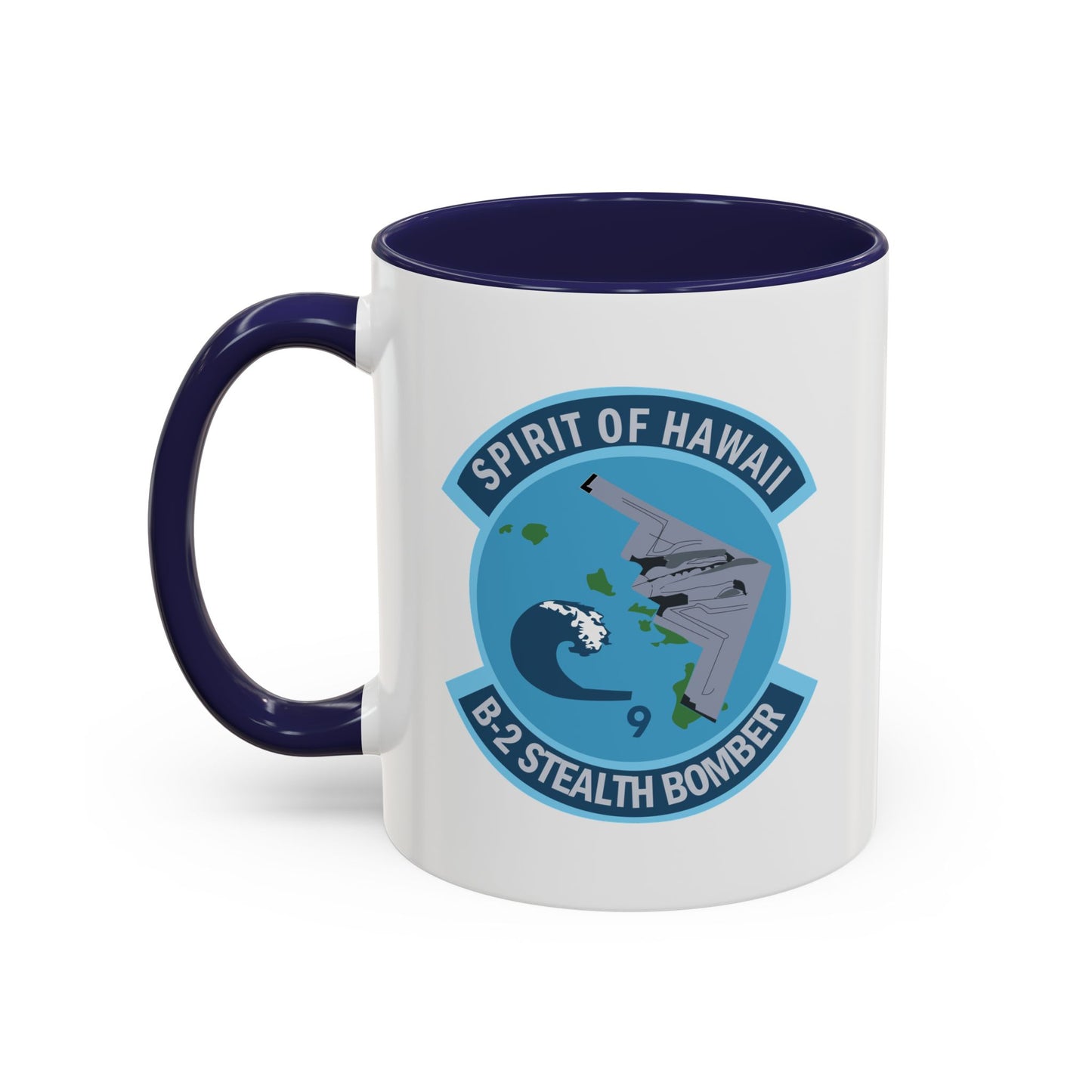 Accent Coffee Mug (11oz & 15oz) - USAF - B2 - Spirit of Hawaii - Stealth Bomber wo txt X 300
