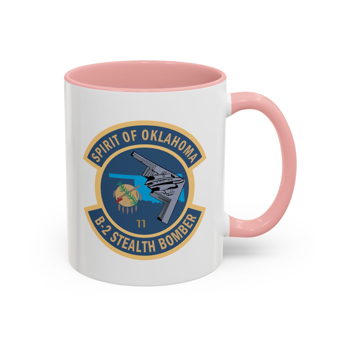 Accent Coffee Mug (11oz & 15oz) - USAF - B2 - Spirit of Oklahoma - Stealth Bomber wo txt X 300