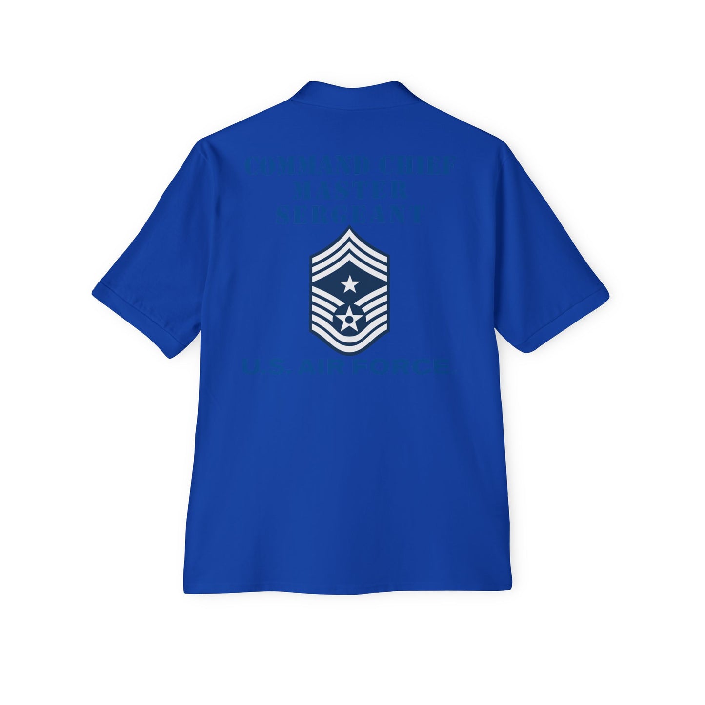 Men's Piqué Polo - USAF - Command Chief Master Sergeant (E9c) - 2020 - US Air Force w Text X 300