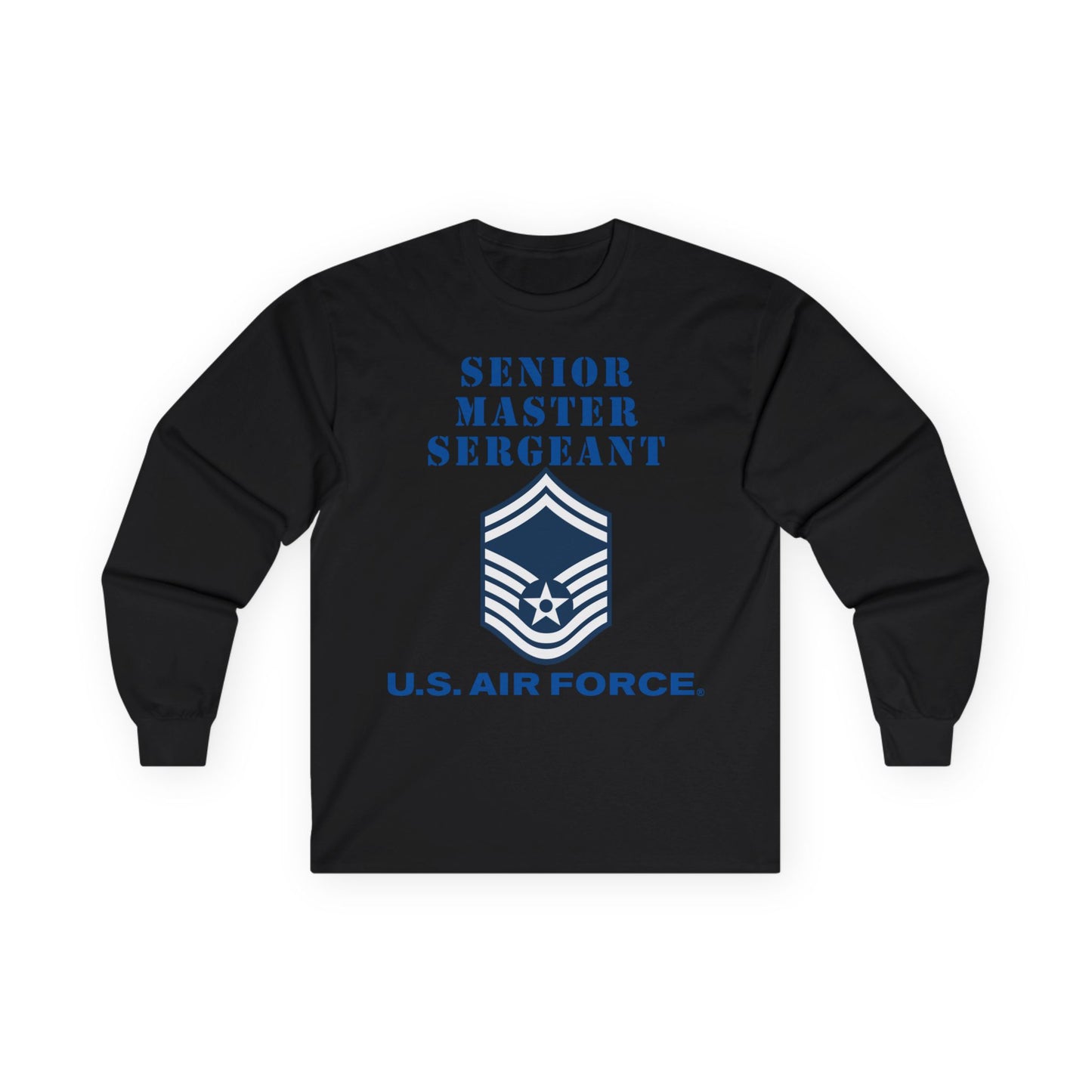 Unisex Ultra Cotton Long Sleeve Tee - USAF - Senior Master Sergeant (E8a) - 2020 - US Air Force w Text X 300