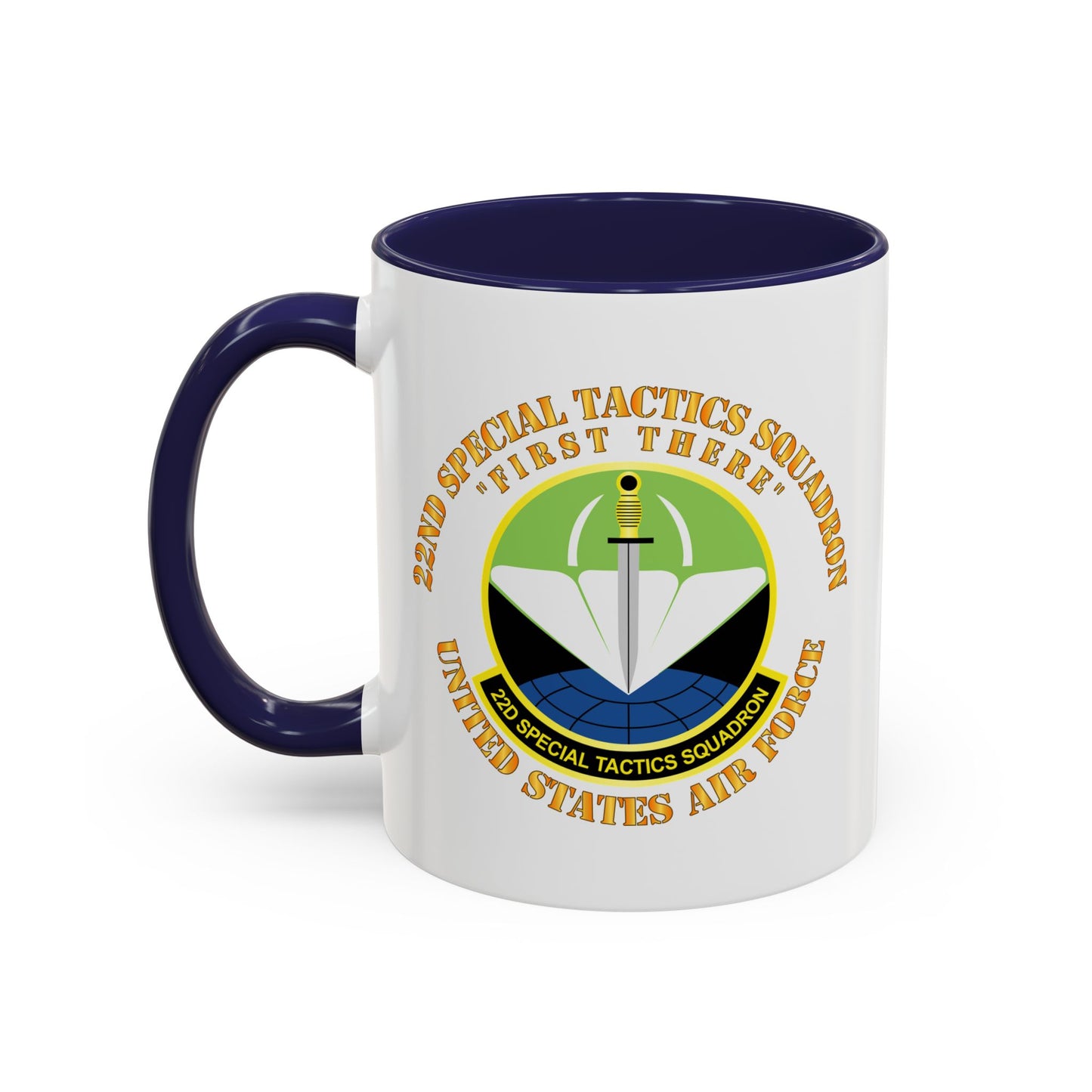 Accent Coffee Mug (11oz & 15oz) - USAF - 22nd Special Tactics Squadron - First There X 300