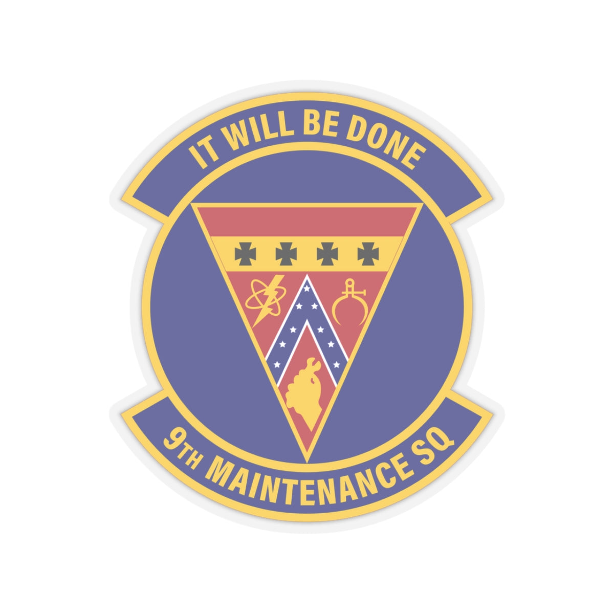 Kiss-Cut Stickers - USAF - 9th Maintenance Squadron wo txt X 300