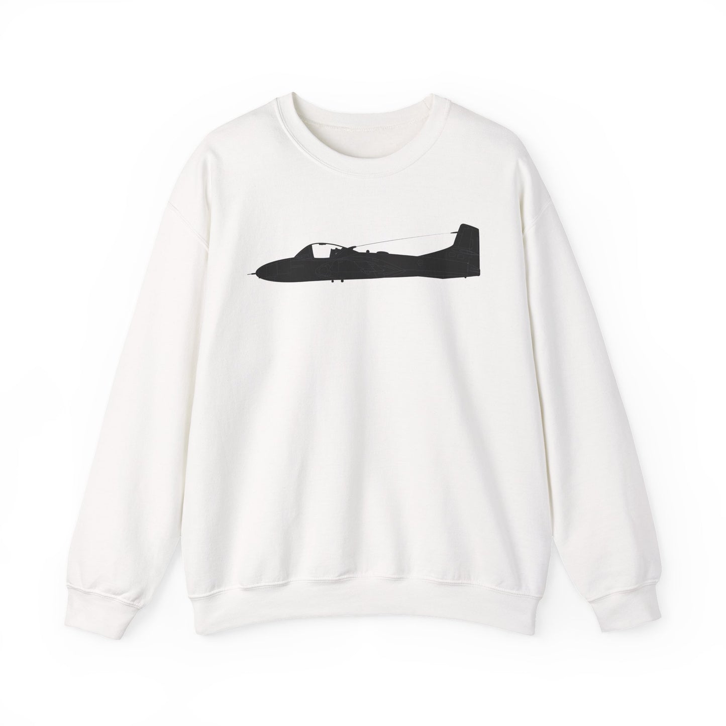 Crewneck Sweatshirt - Aircraft - T-37-Trainer - Top - Black - Metal X 300