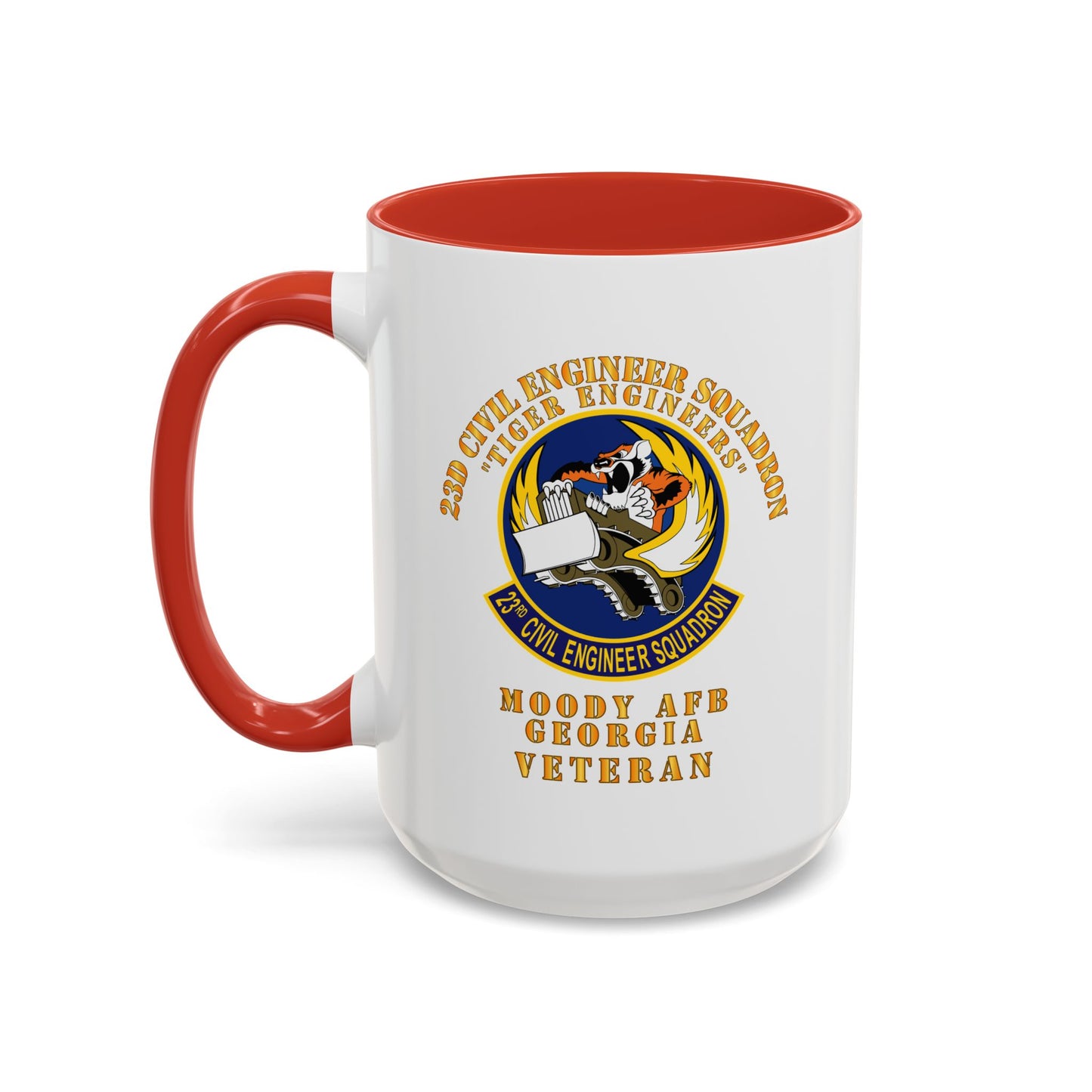 Accent Coffee Mug (11oz & 15oz) - USAF - 23d Civil Engineer Squadron - Tiger Engineers - Moody AFB, GA