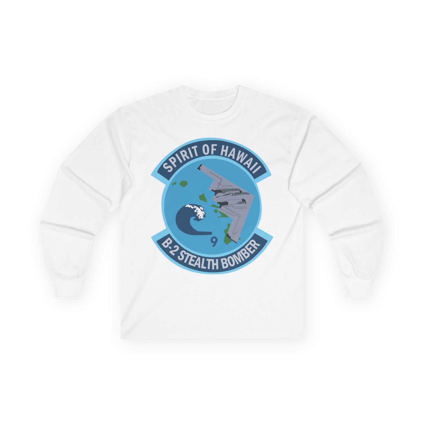 Unisex Ultra Cotton Long Sleeve Tee - USAF - B2 - Spirit of Hawaii - Stealth Bomber wo txt X 300