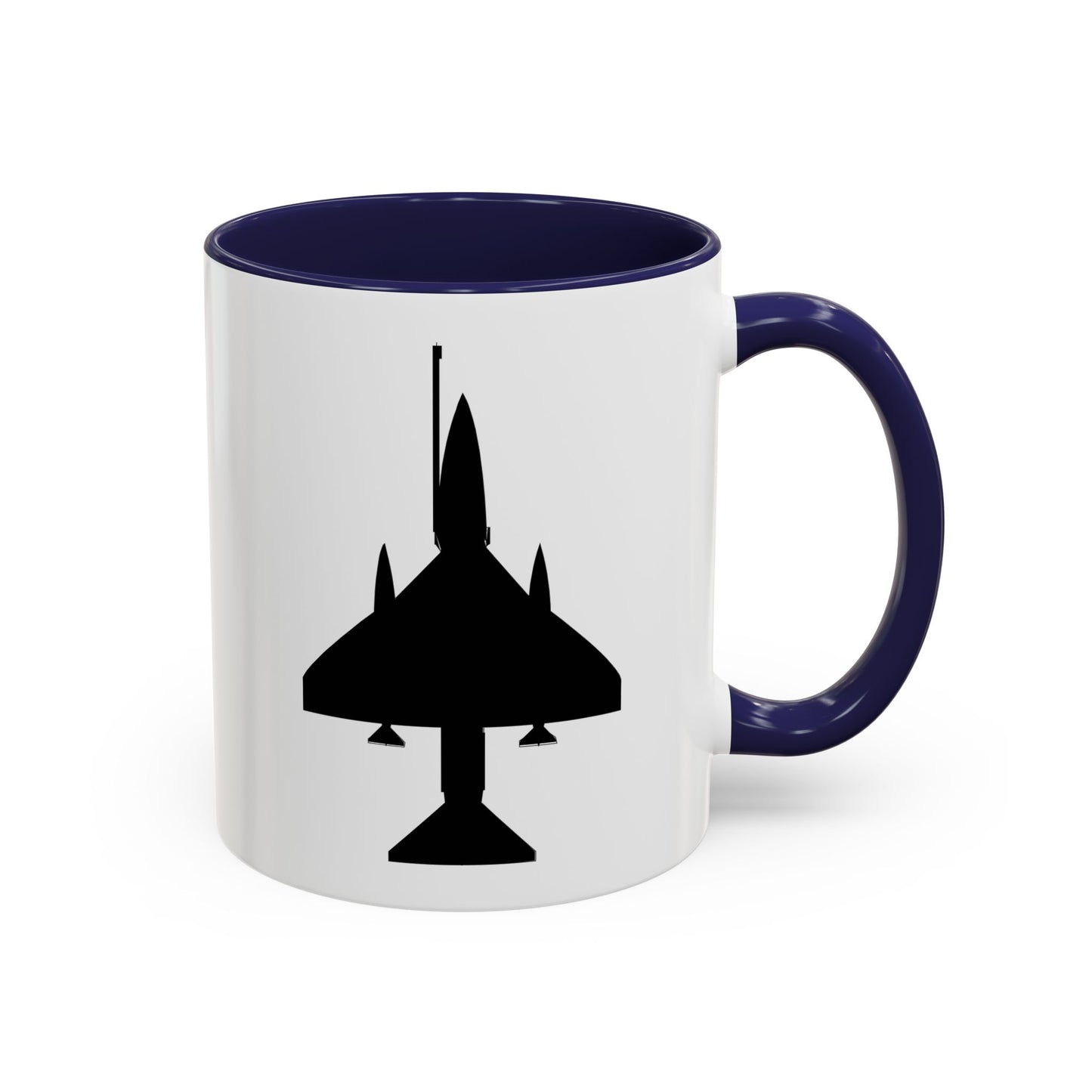 Accent Coffee Mug (11oz & 15oz) - Aircraft - A-4 SkyHawk - Top - Silhouette X 300