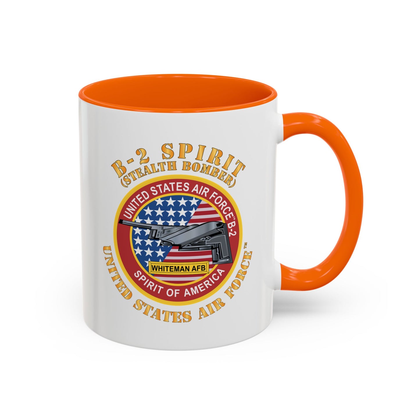 Accent Coffee Mug (11oz & 15oz) - USAF - B2 - Spirit - Stealth Bomber X 300