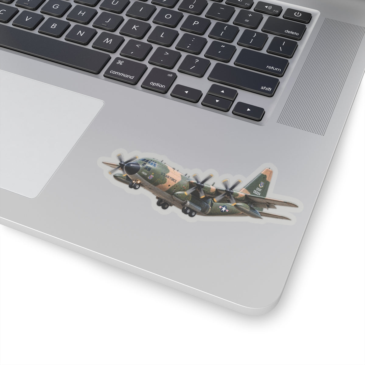Kiss-Cut Stickers - C-130  Aircraft - Camo - Landing - Approach