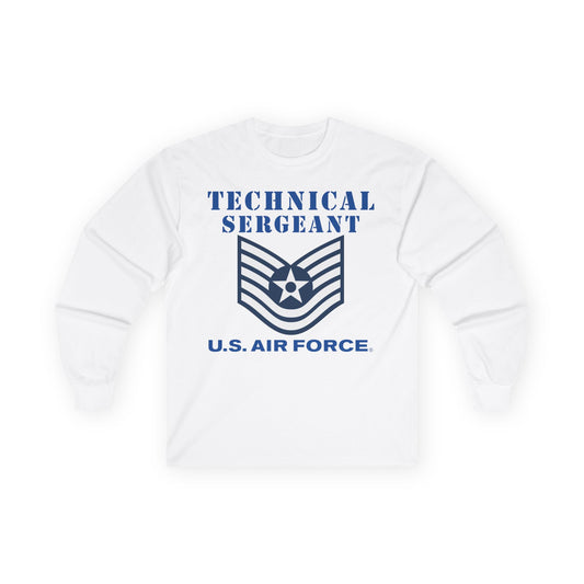 Unisex Ultra Cotton Long Sleeve Tee - USAF - Technical Sergeant (E6) - 2020 - US Air Force w Text X 300