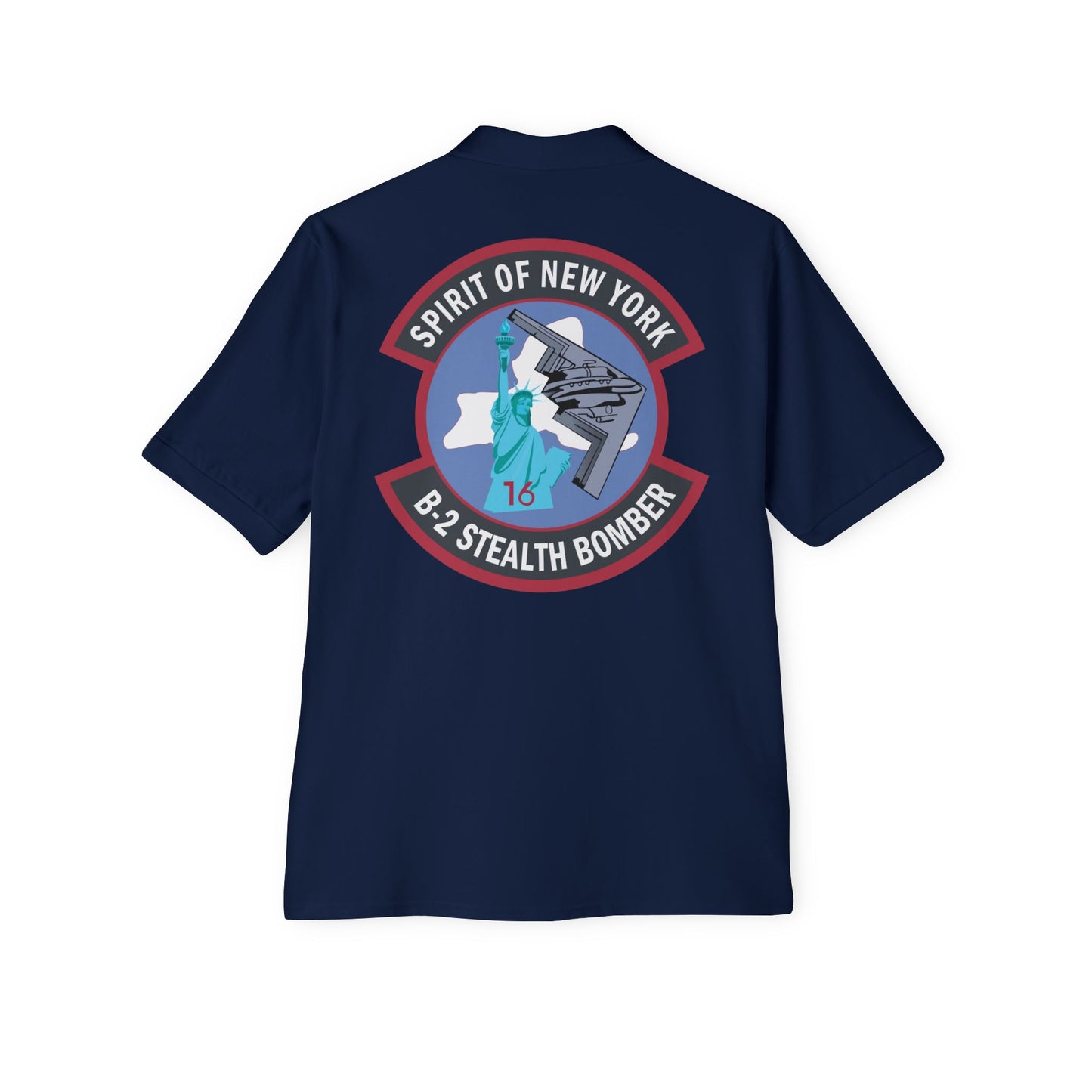 Men's Piqué Polo - USAF - B2 - Spirit of New York - Stealth Bomber wo txt X 300