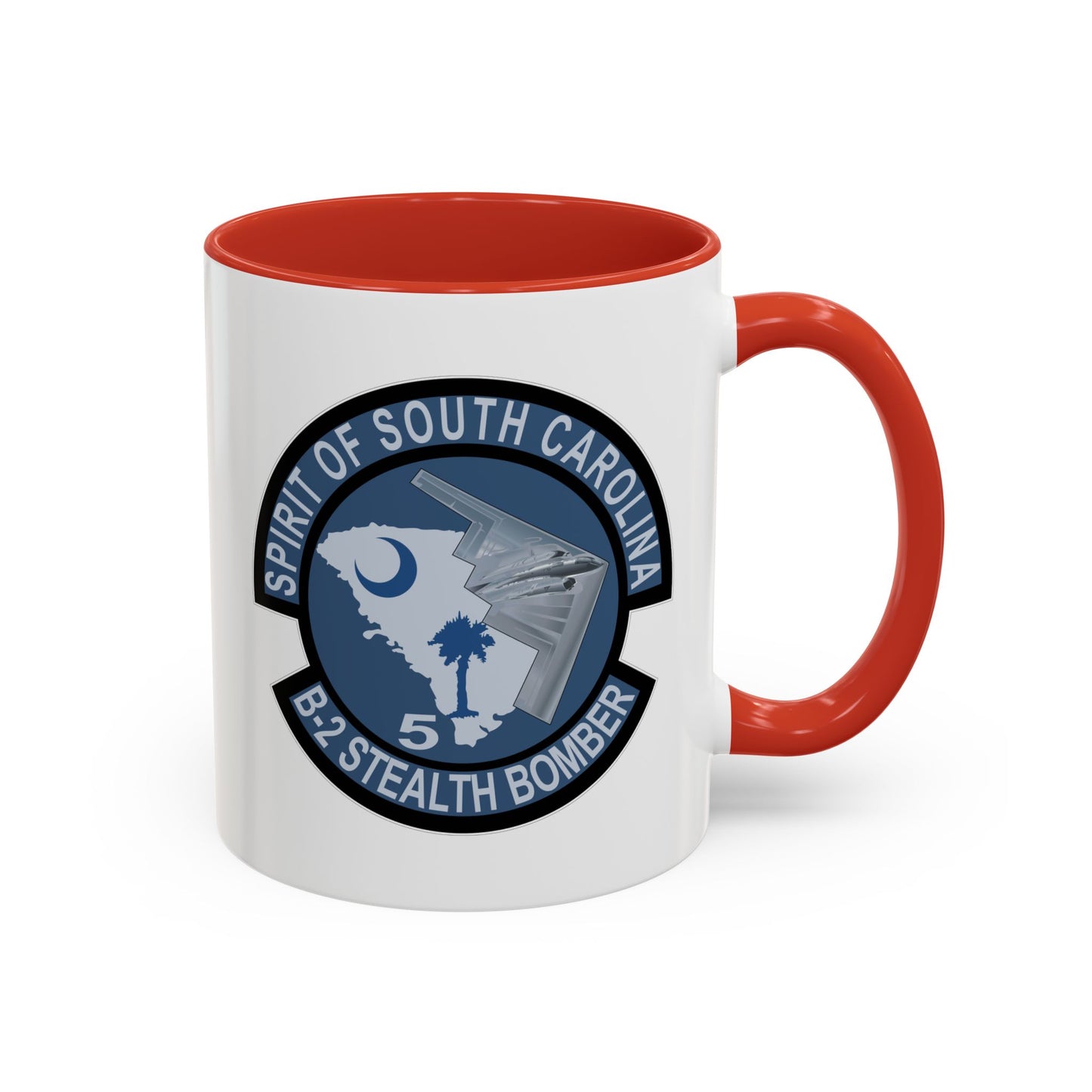 Accent Coffee Mug (11oz & 15oz) - USAF - B2 - Spirit of South Carolina Stealth Bomber wo Txt X 300