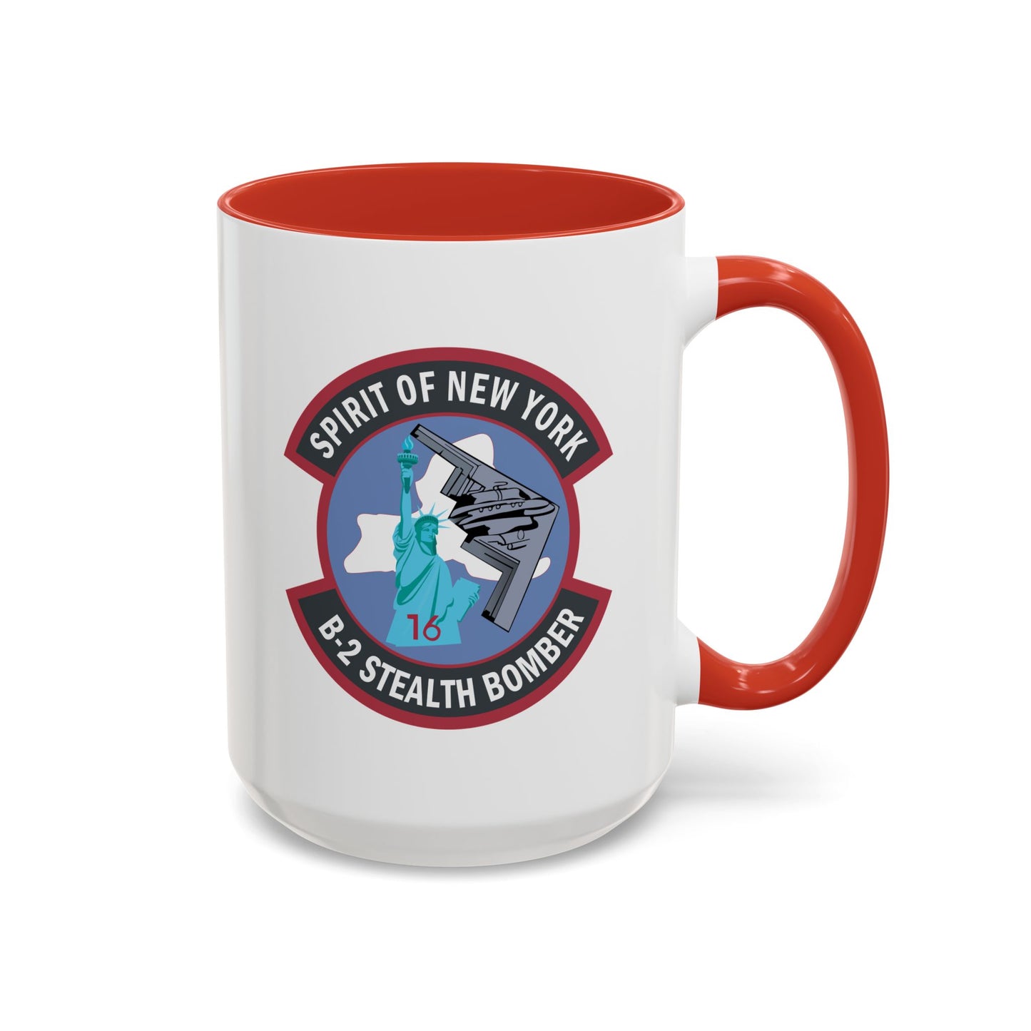 Accent Coffee Mug (11oz & 15oz) - USAF - B2 - Spirit of New York - Stealth Bomber wo txt X 300